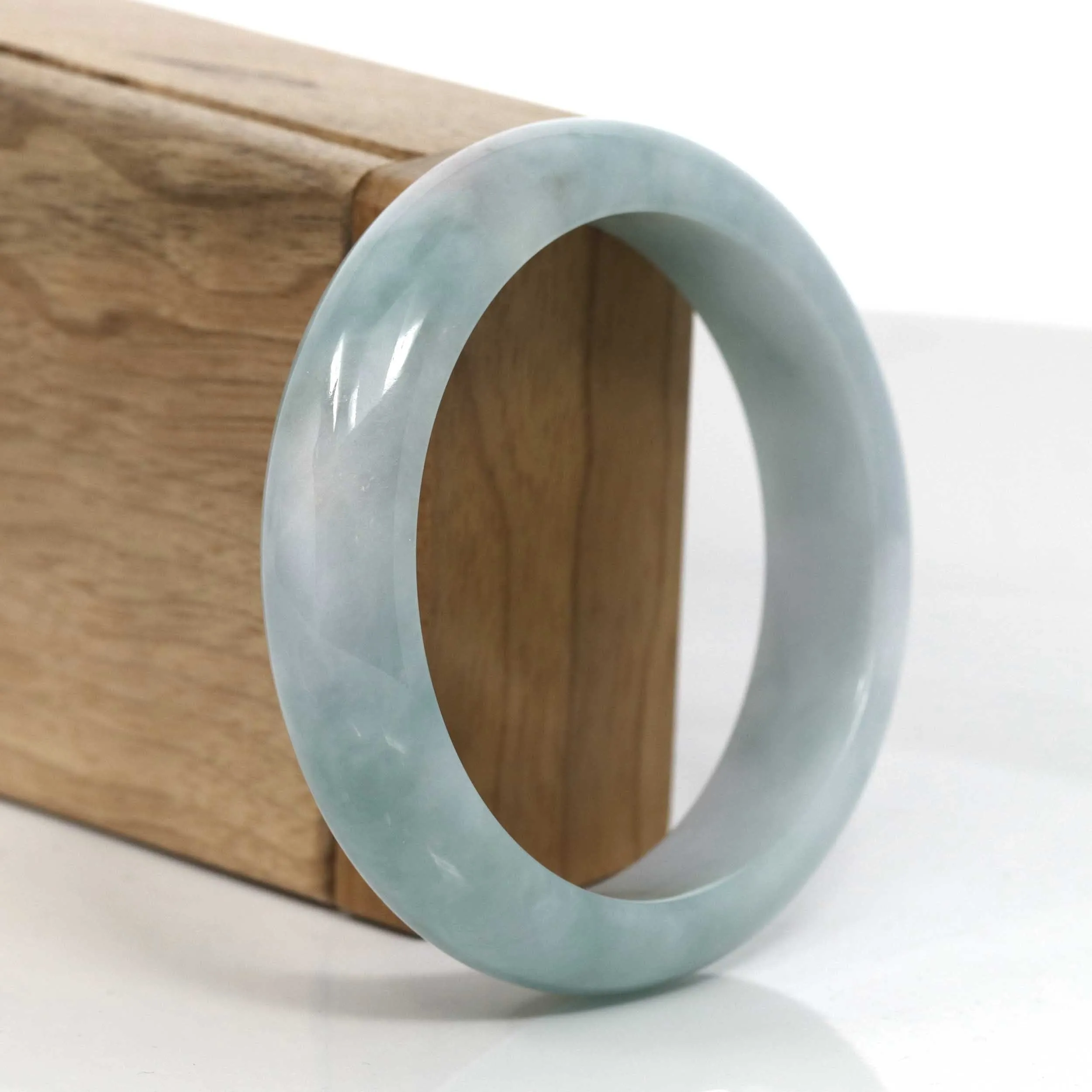 Genuine Burmese Jadeite Jade Bangle Bracelet (  58.28 mm )#950