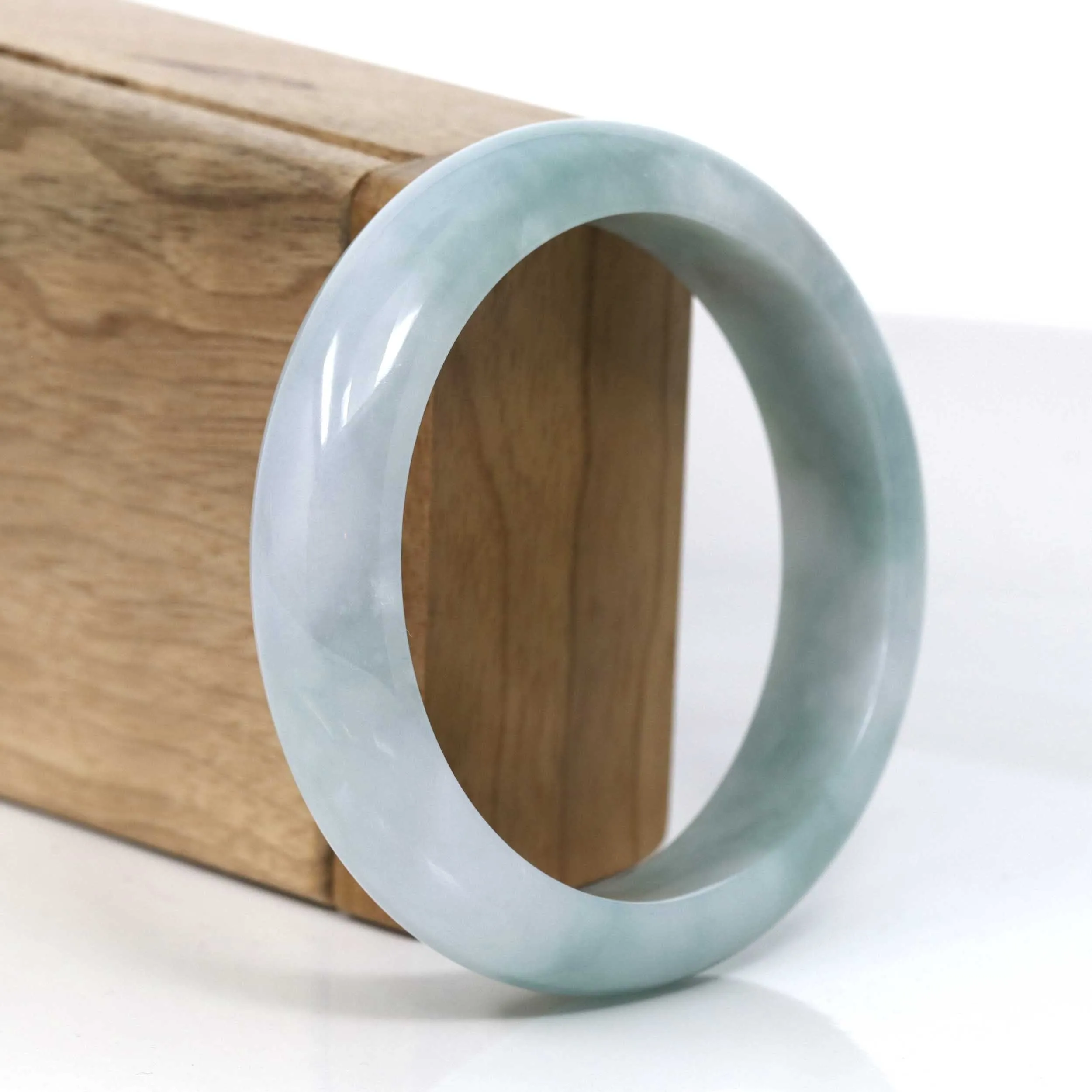 Genuine Burmese Jadeite Jade Bangle Bracelet (  58.28 mm )#950