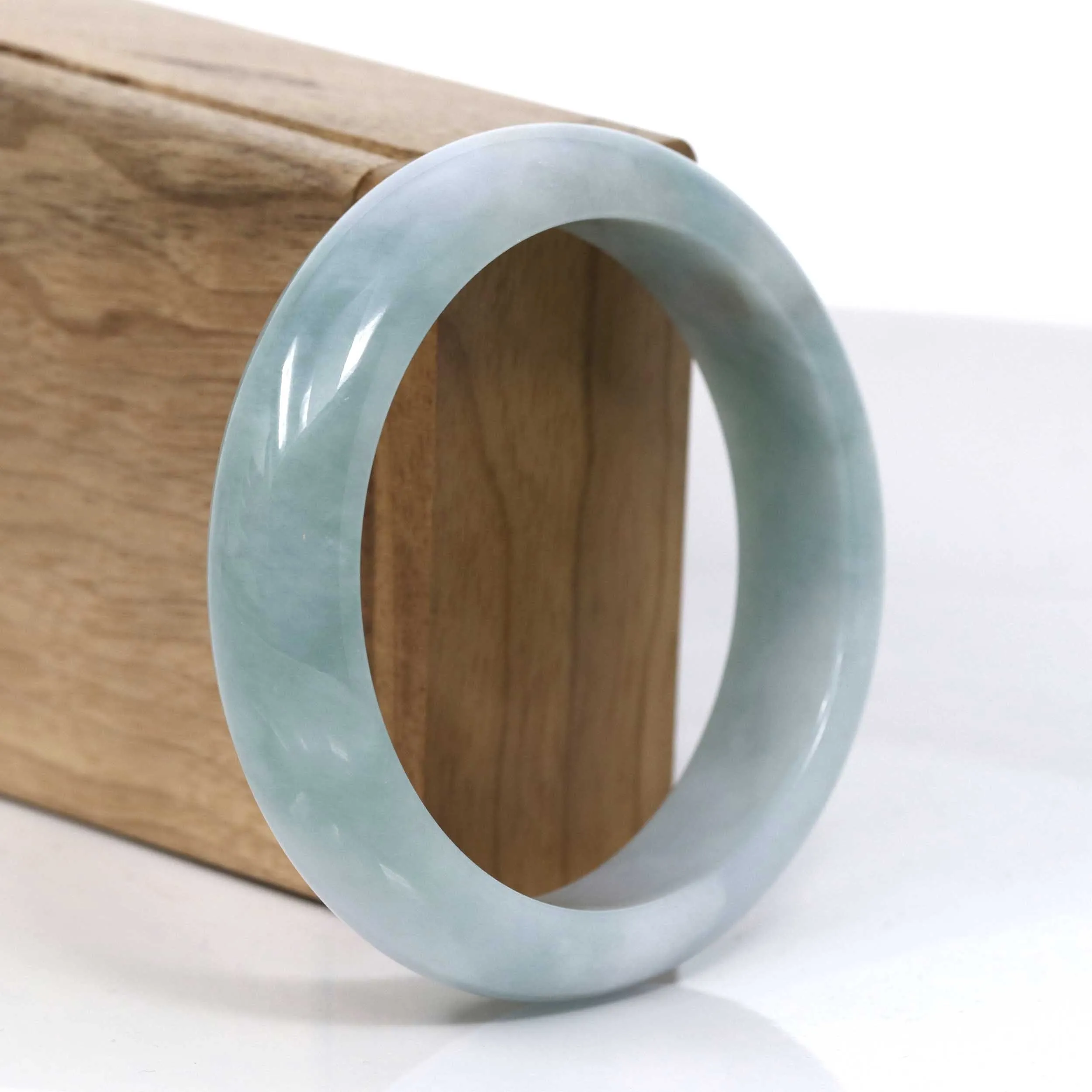 Genuine Burmese Jadeite Jade Bangle Bracelet (  58.28 mm )#950
