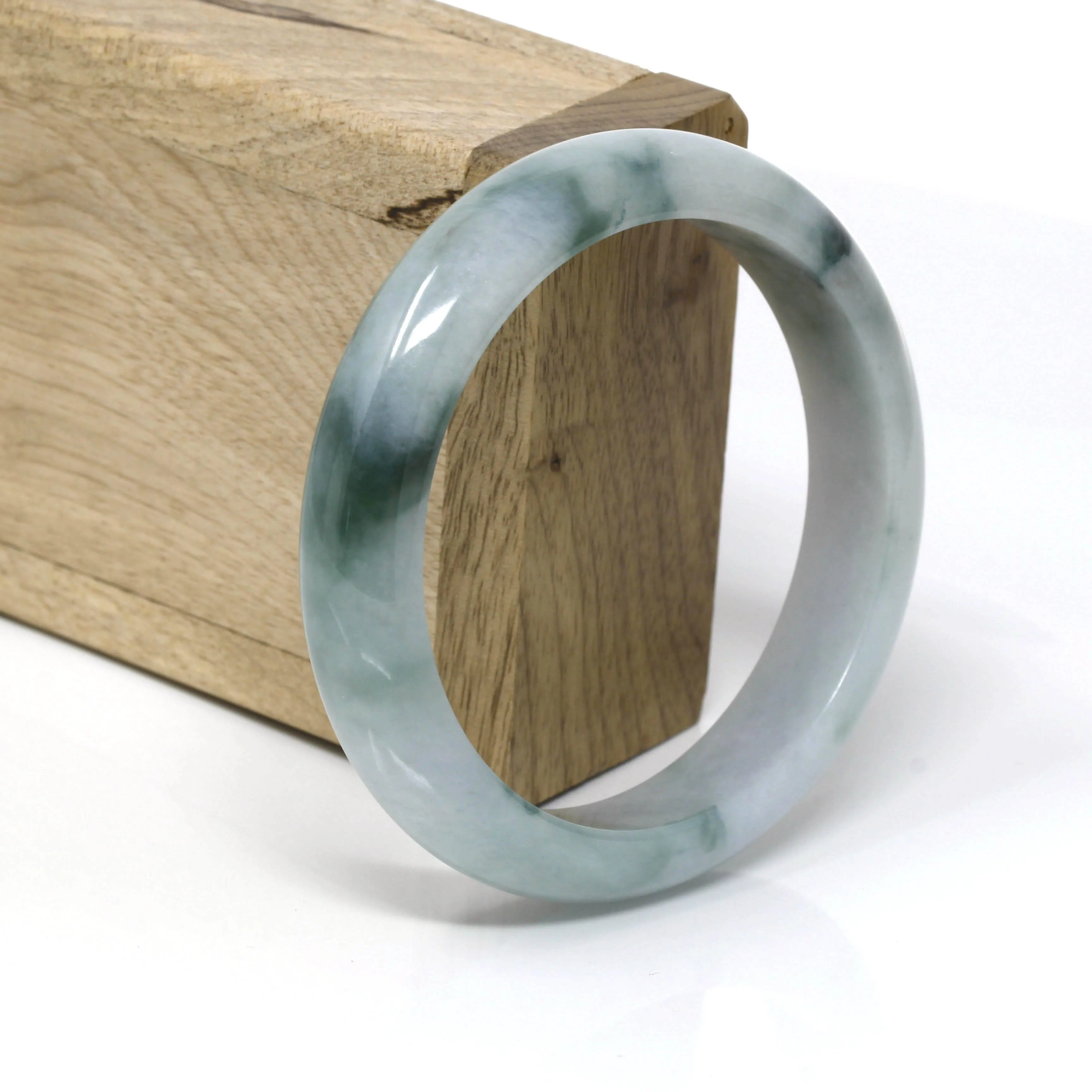 Genuine Burmese Jadeite Jade Bangle Bracelet (  58.3 mm )#313