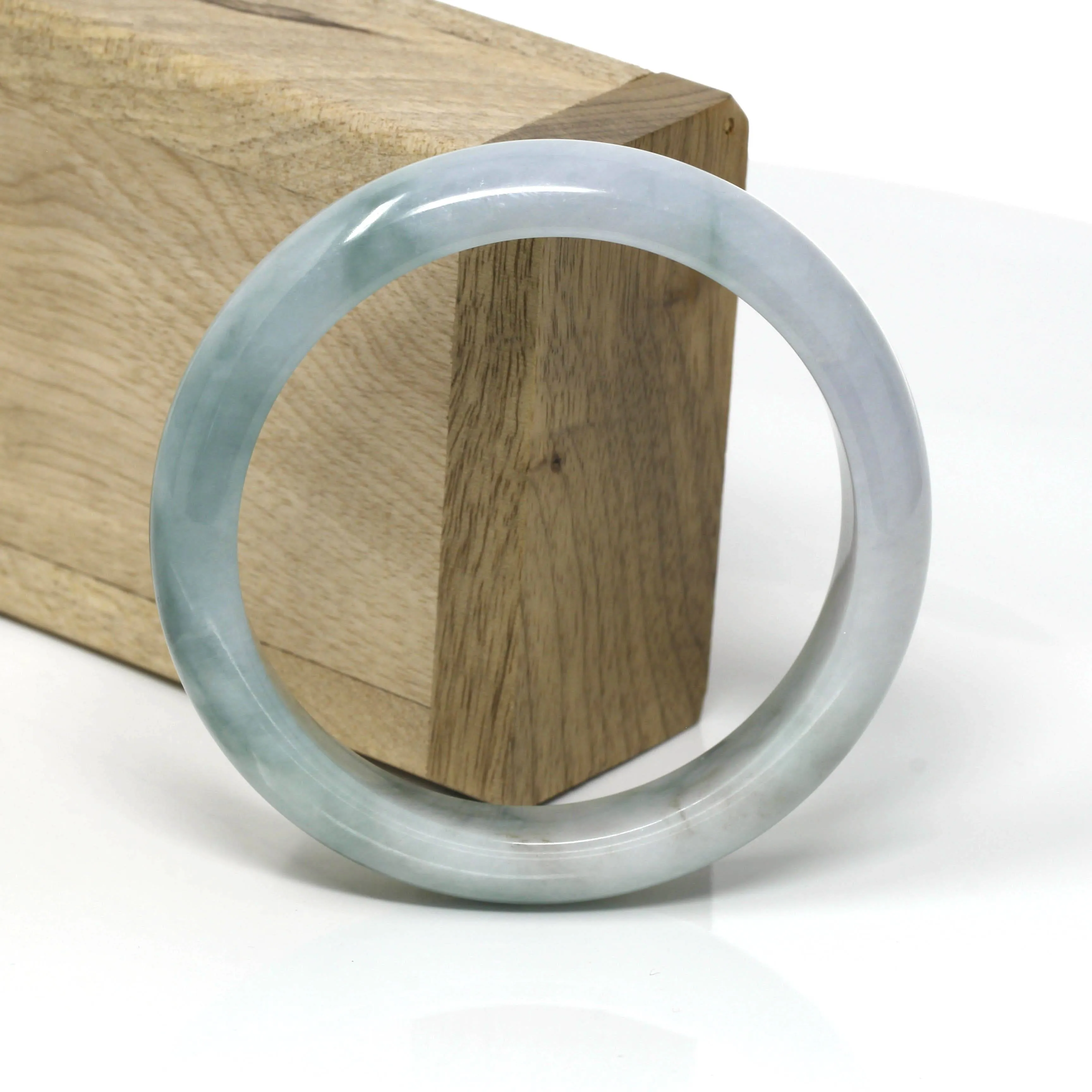 Genuine Burmese Jadeite Jade Bangle Bracelet (  58.3 mm )#313