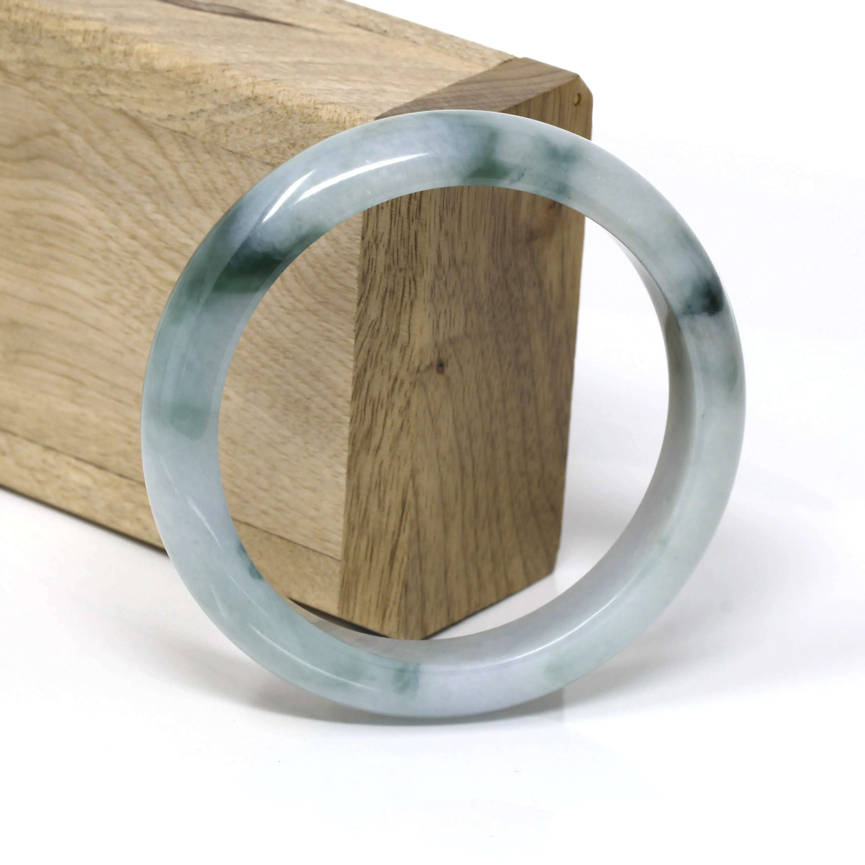 Genuine Burmese Jadeite Jade Bangle Bracelet (  58.3 mm )#313