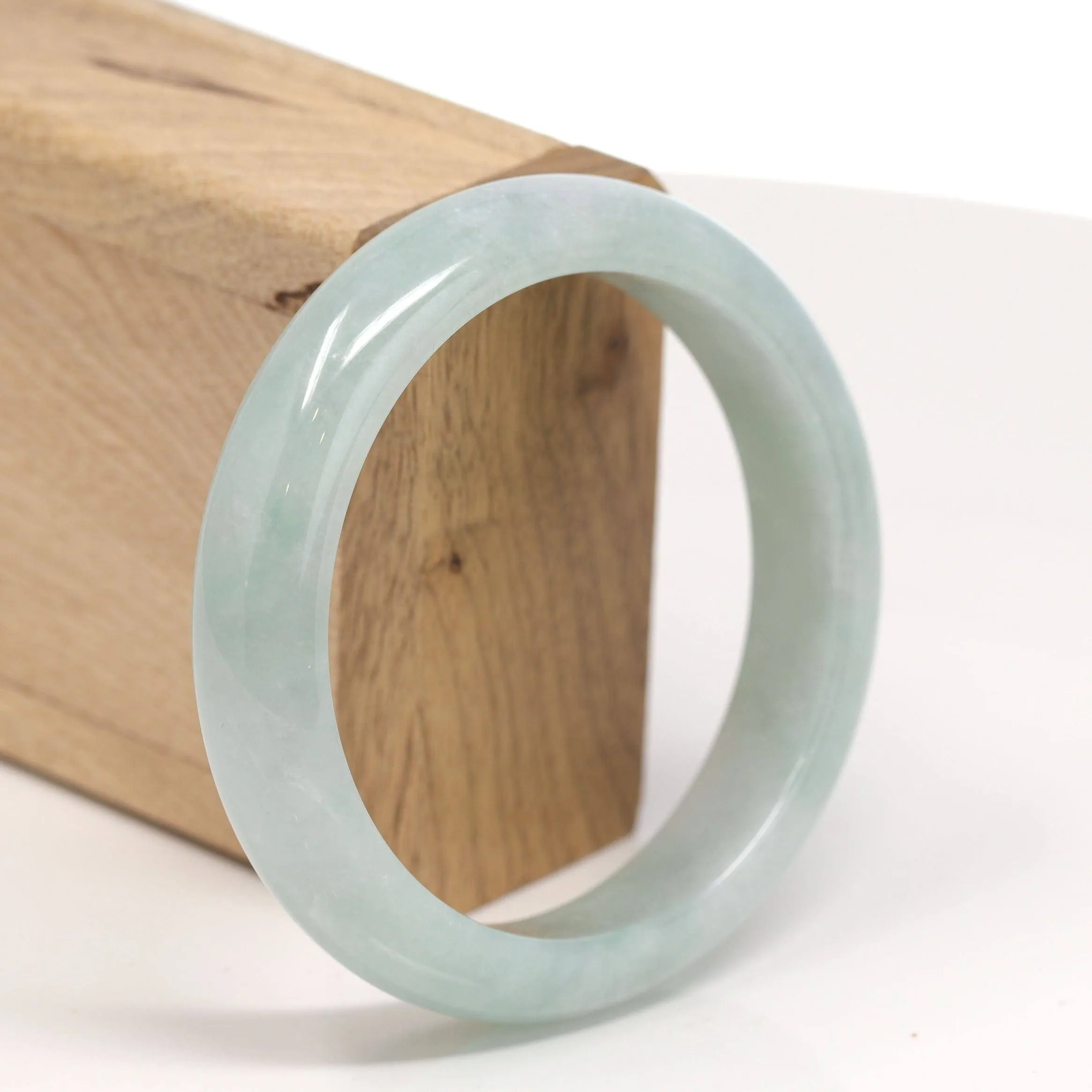 Genuine Burmese Jadeite Jade Bangle Bracelet ( 59.15 mm ) #T159