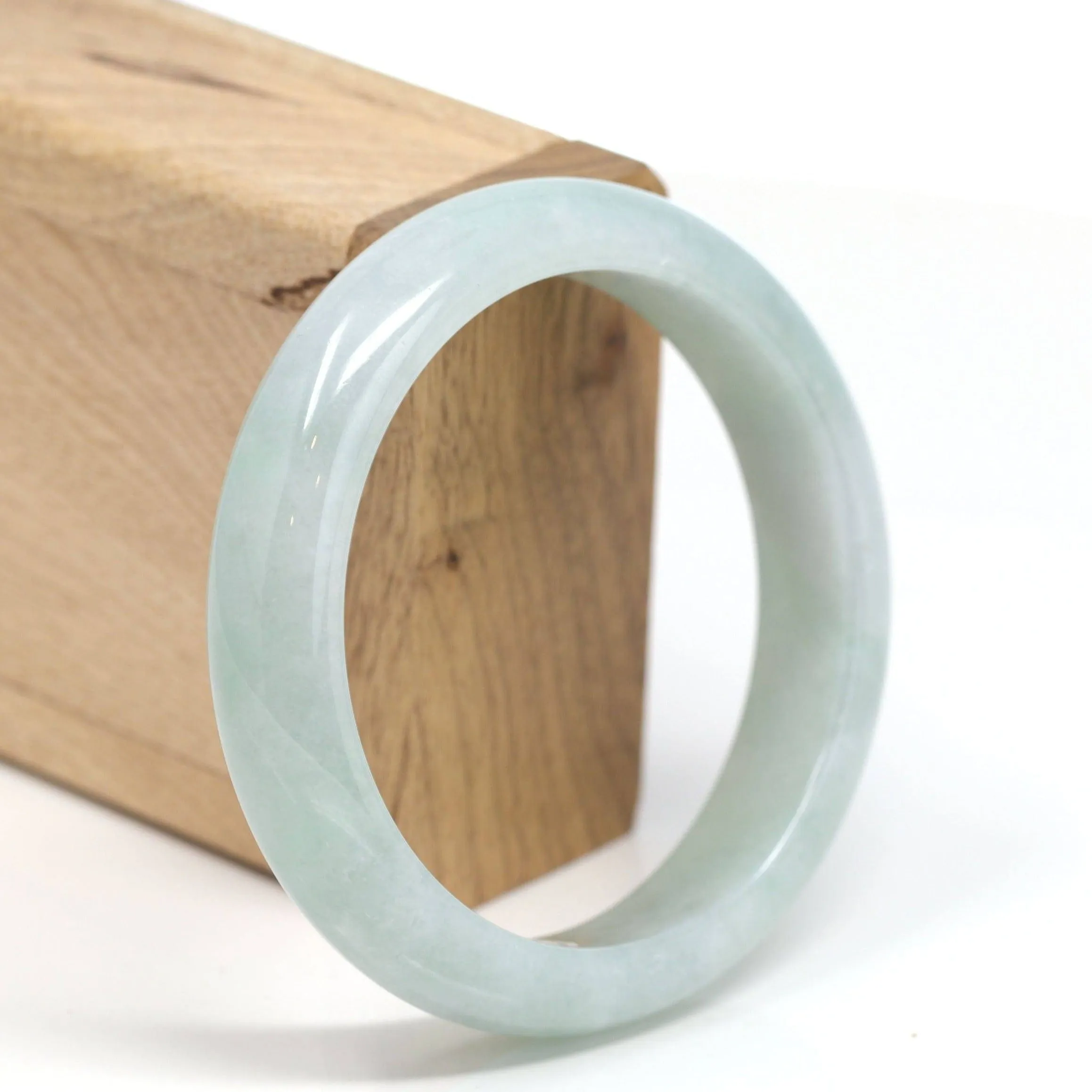 Genuine Burmese Jadeite Jade Bangle Bracelet ( 59.15 mm ) #T159