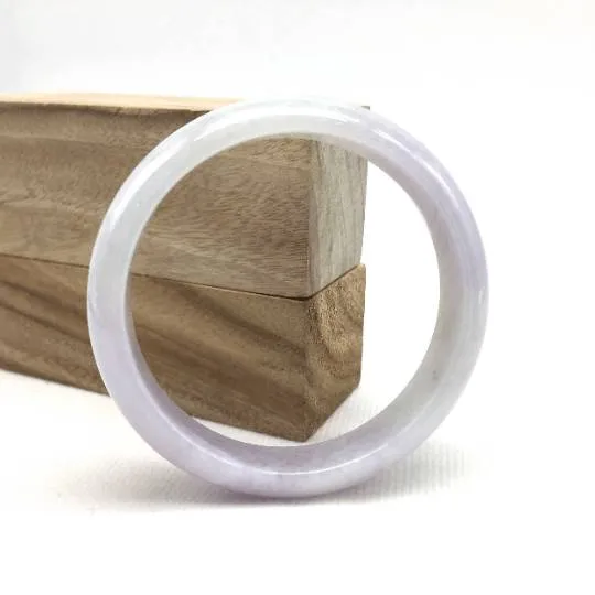 Genuine Burmese Lavender Jade Jadeite Bangle Bracelet (58.5 mm) #T157