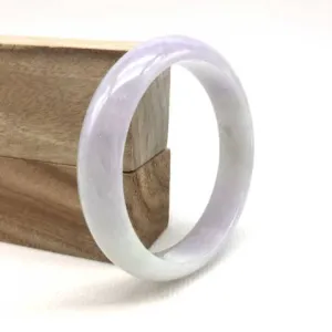 Genuine Burmese Lavender Jade Jadeite Bangle Bracelet (58.5 mm) #T157