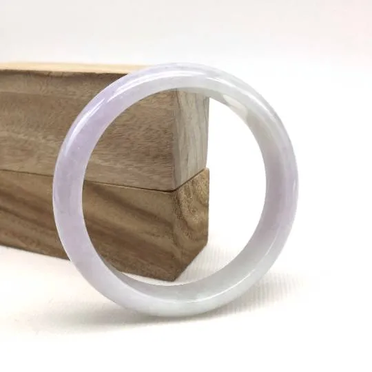 Genuine Burmese Lavender Jade Jadeite Bangle Bracelet (58.5 mm) #T157