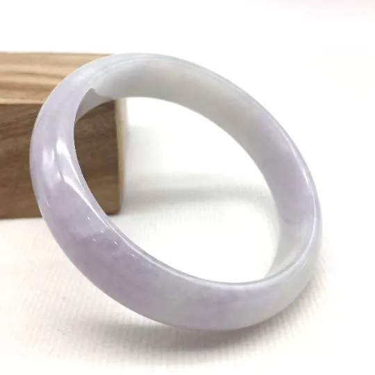 Genuine Burmese Lavender Jade Jadeite Bangle Bracelet (58.5 mm) #T157