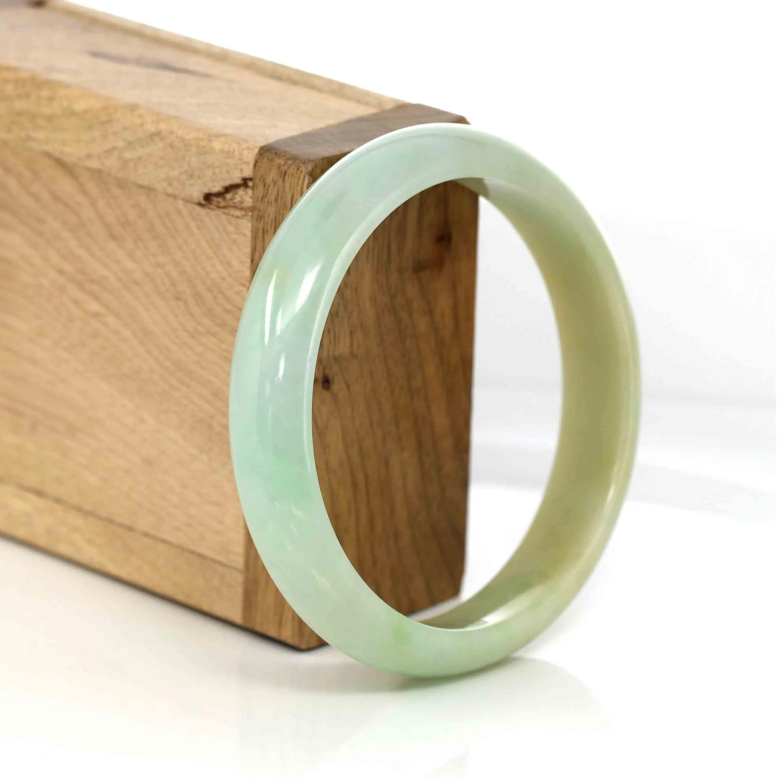 Genuine Burmese Lavender Jadeite Jade Bangle Bracelet (58.53 mm) #299