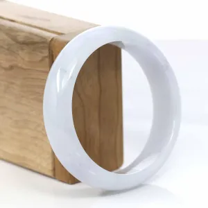 Genuine Burmese Lavender Jadeite Jade Bangle Bracelet ( 58.63 mm ) #411