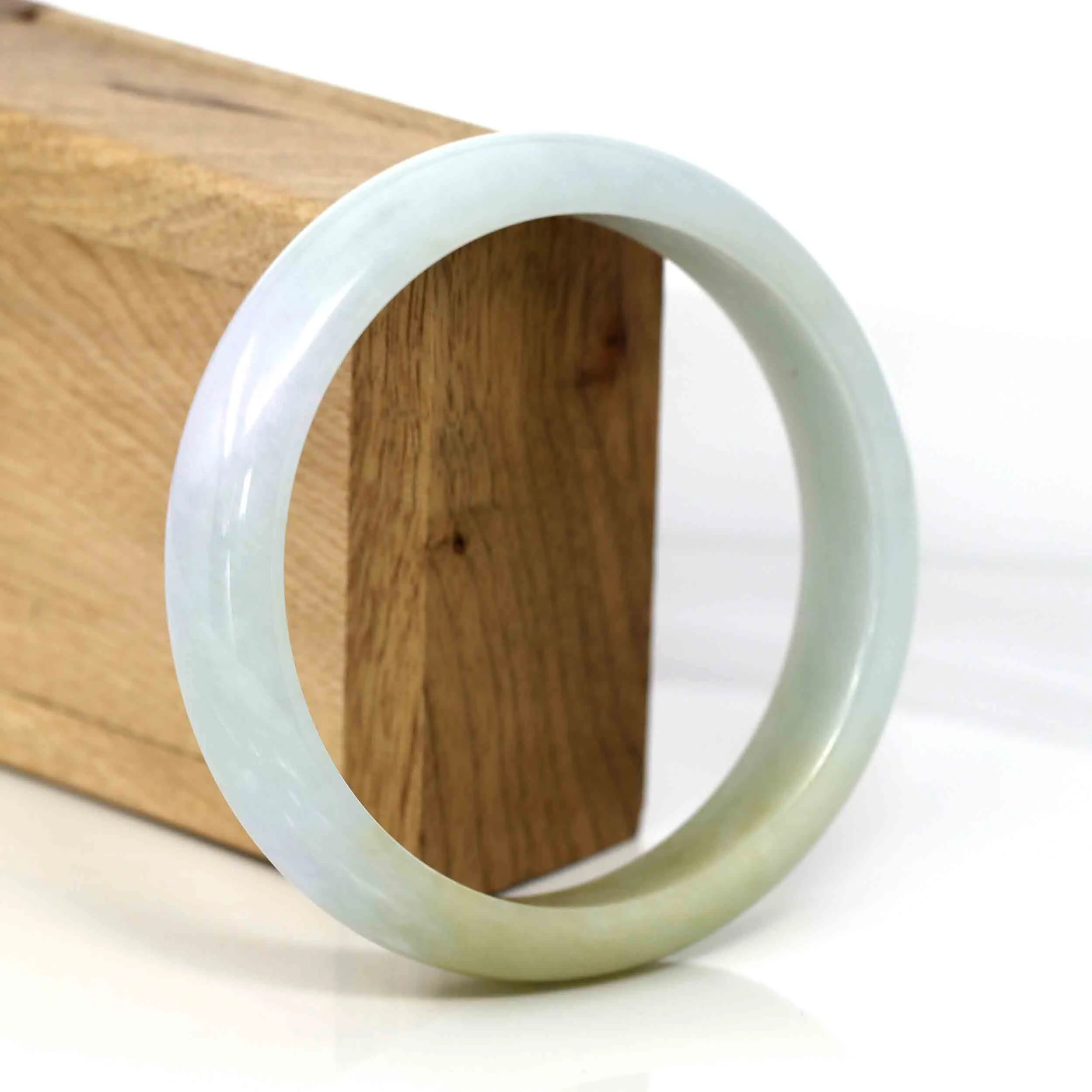 Genuine Burmese Lavender Jadeite Jade Bangle Bracelet (63.41 mm) #346