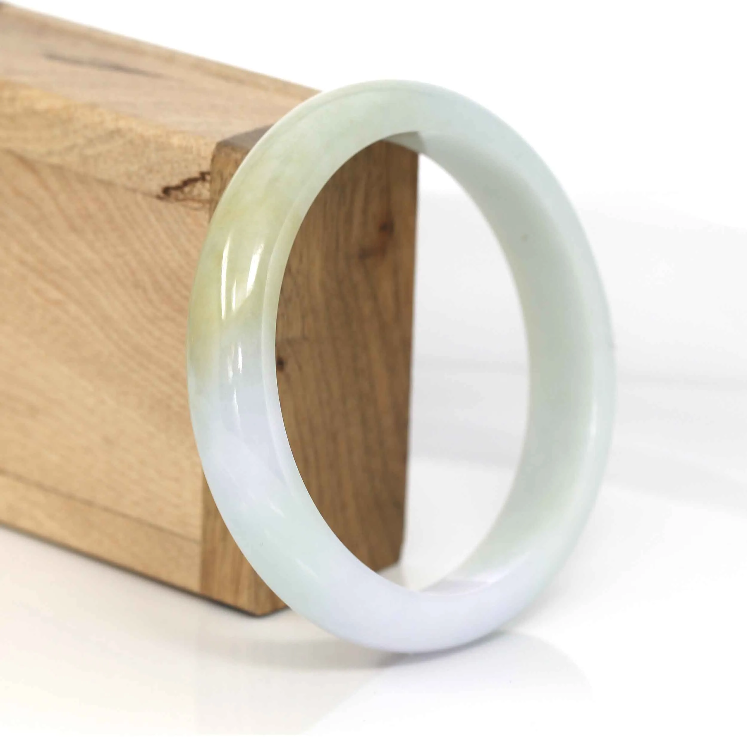Genuine Burmese Lavender Jadeite Jade Bangle Bracelet (63.41 mm) #346