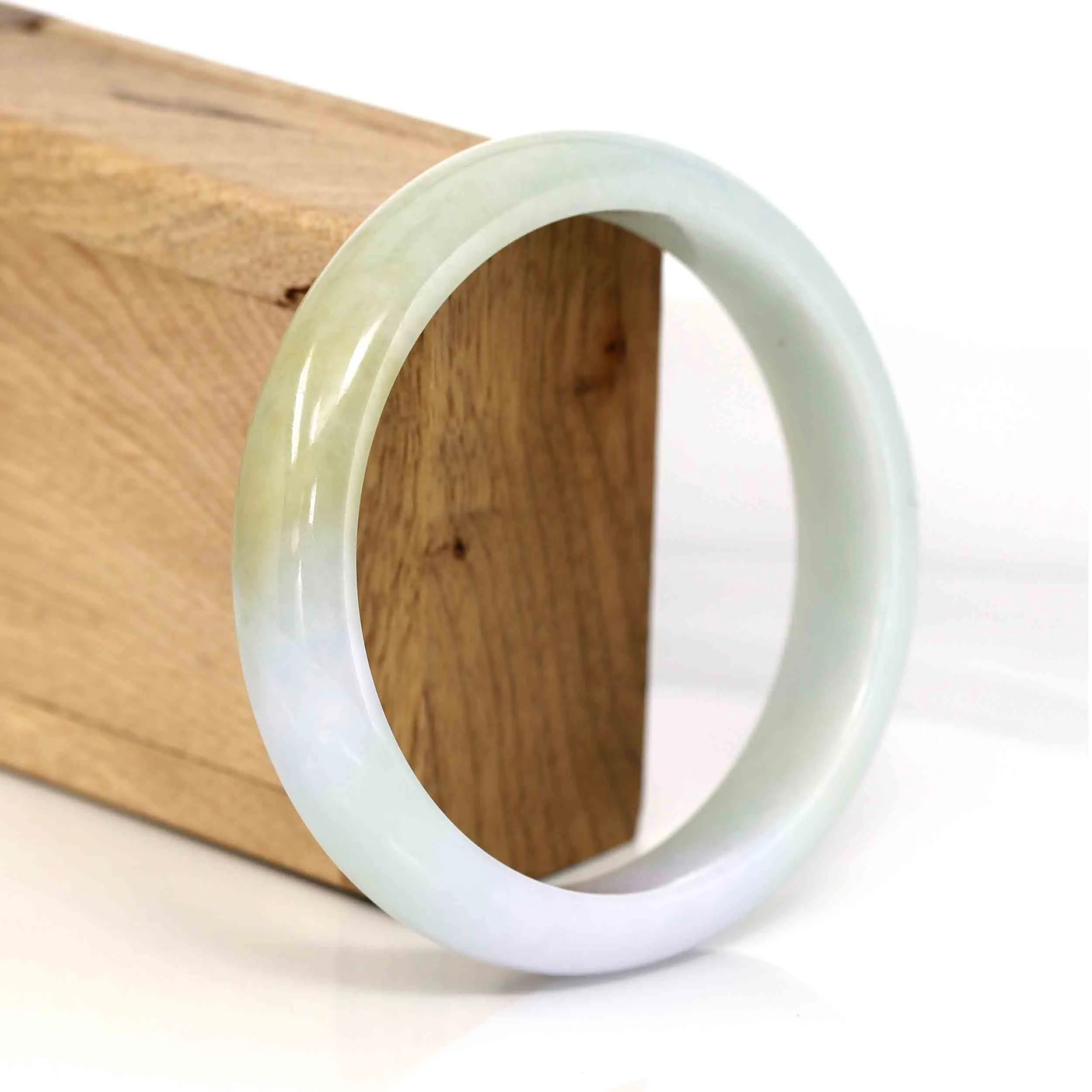 Genuine Burmese Lavender Jadeite Jade Bangle Bracelet (63.41 mm) #346