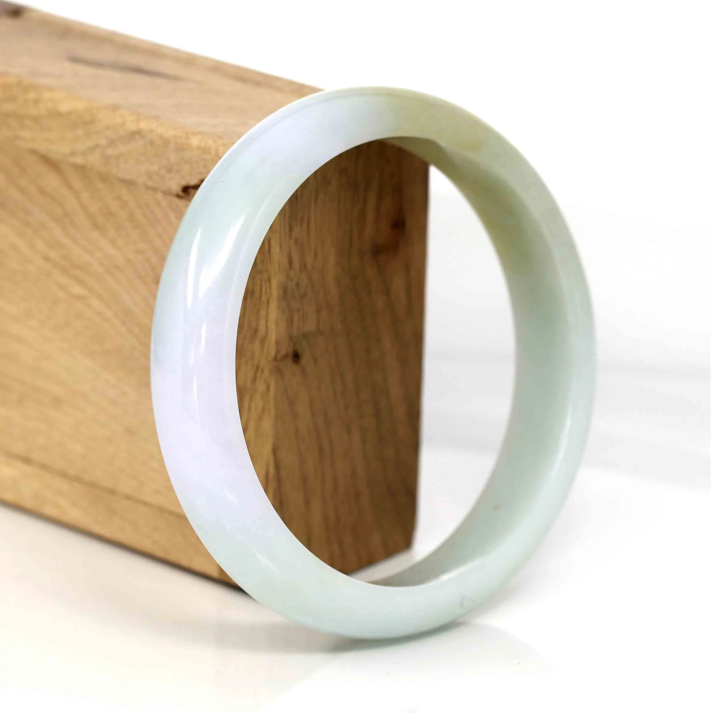 Genuine Burmese Lavender Jadeite Jade Bangle Bracelet (63.41 mm) #346