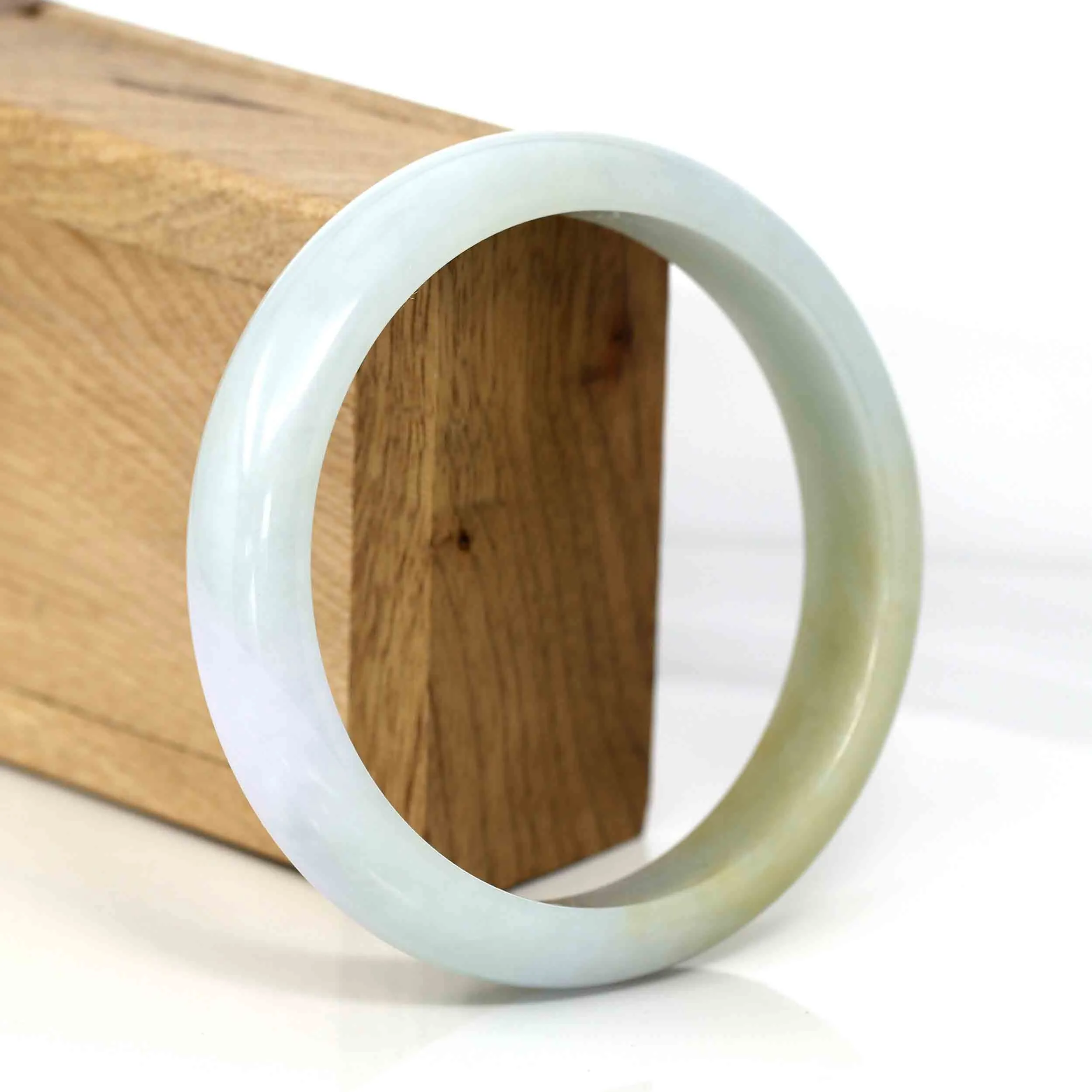 Genuine Burmese Lavender Jadeite Jade Bangle Bracelet (63.41 mm) #346