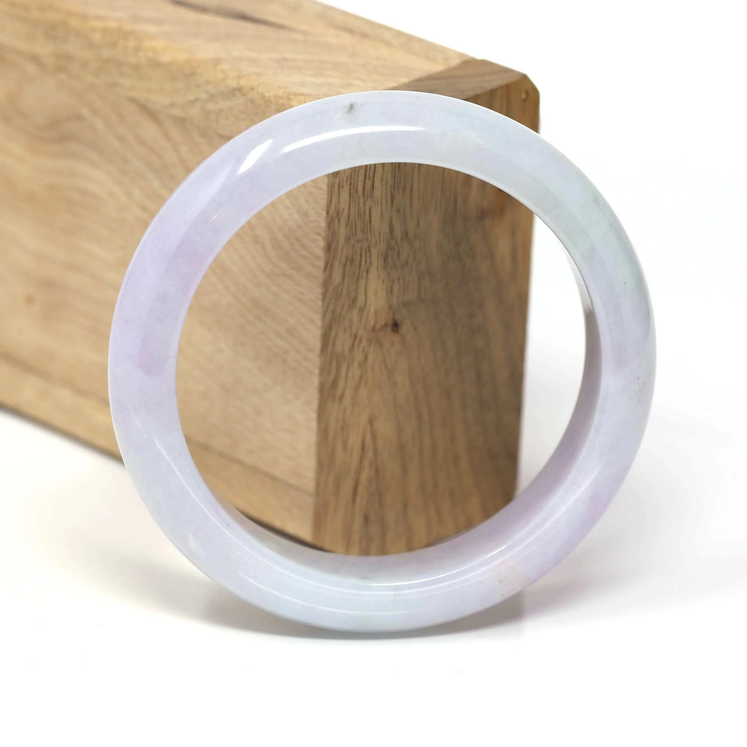 Genuine Burmese Lavender Jadeite Jade Bracelet Bangle (58 mm) #482