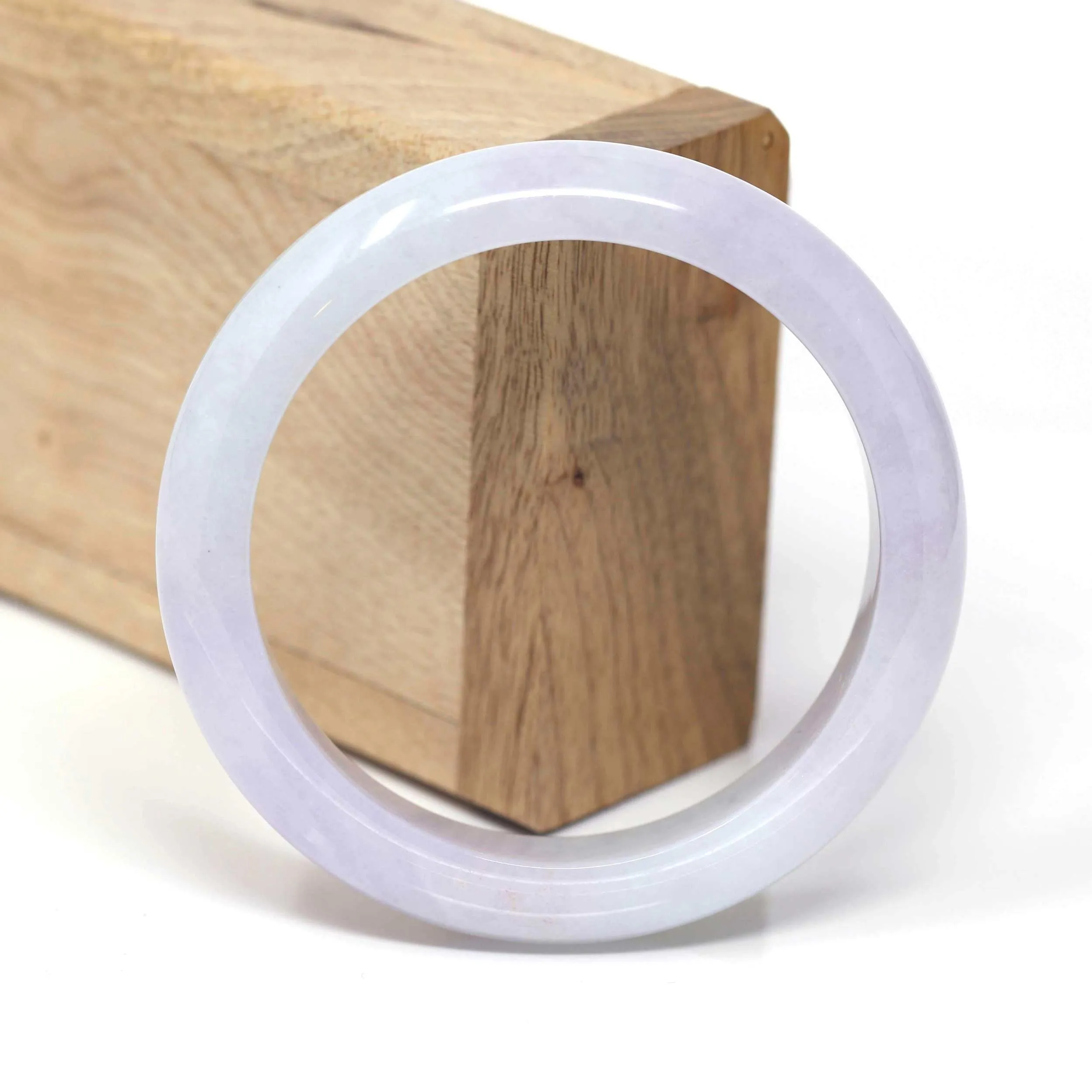 Genuine Burmese Lavender Jadeite Jade Bracelet Bangle (58 mm) #482