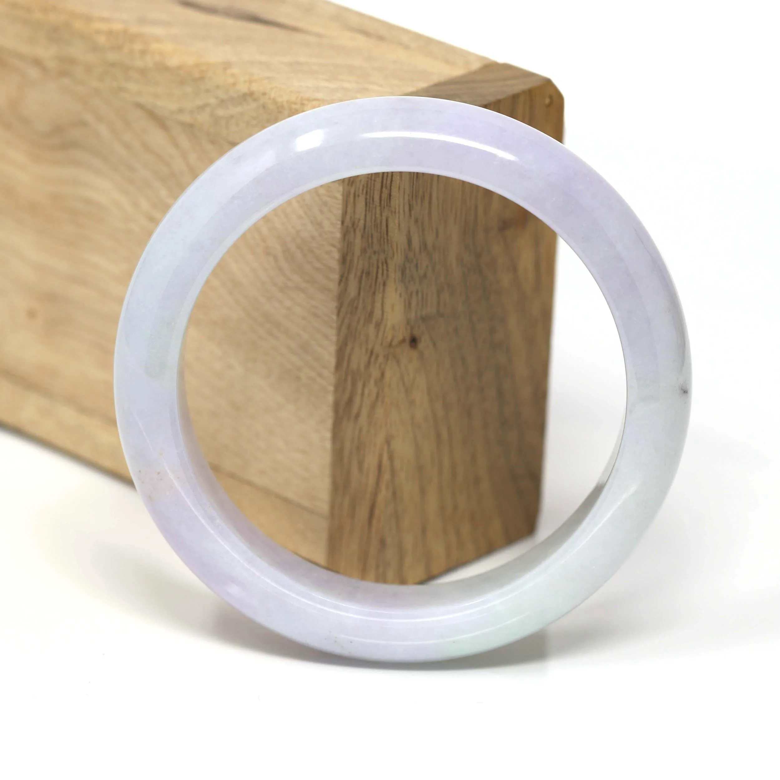 Genuine Burmese Lavender Jadeite Jade Bracelet Bangle (58 mm) #482