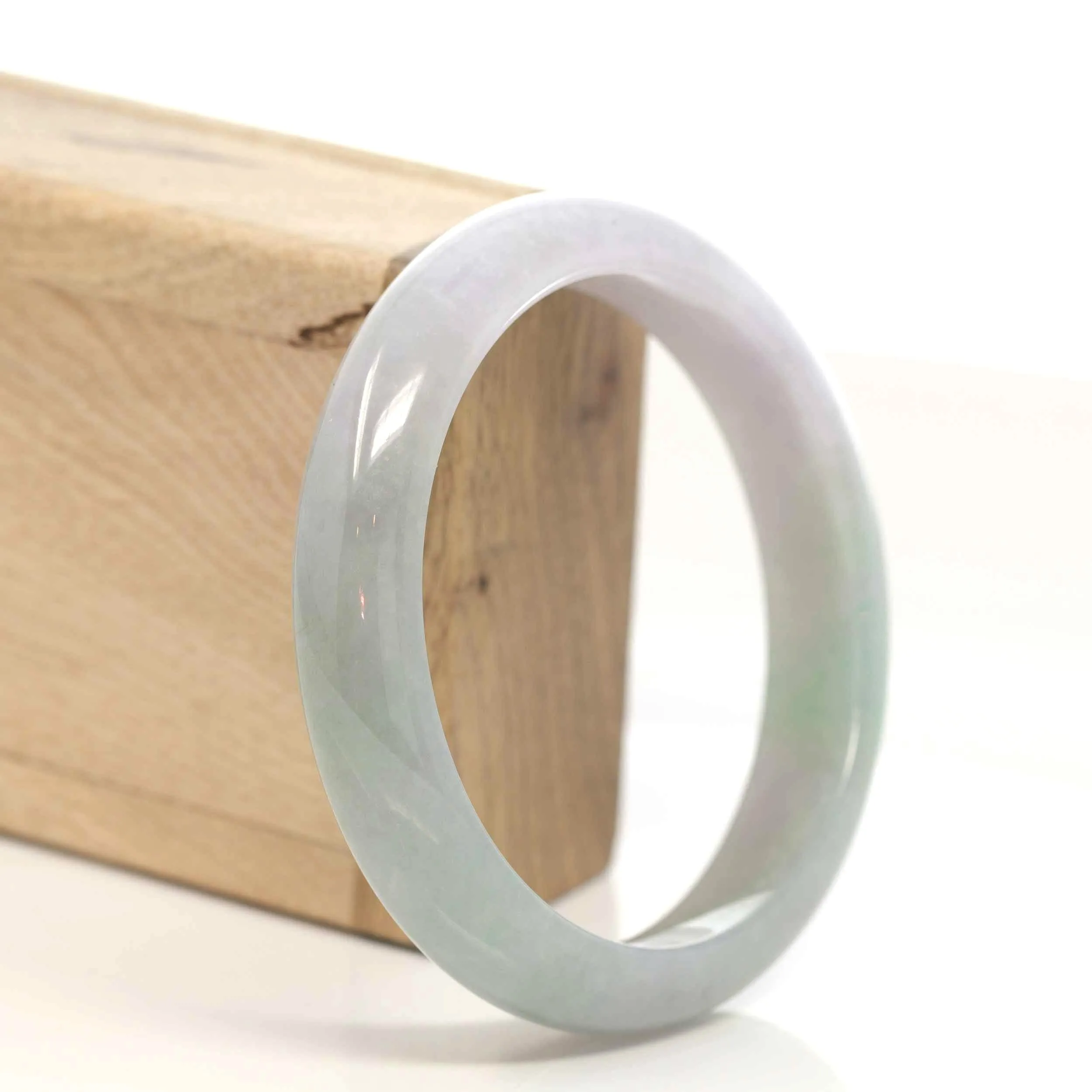 Genuine Burmese Purple Jadeite Jade Bangle Bracelet (58.7 mm) #T170