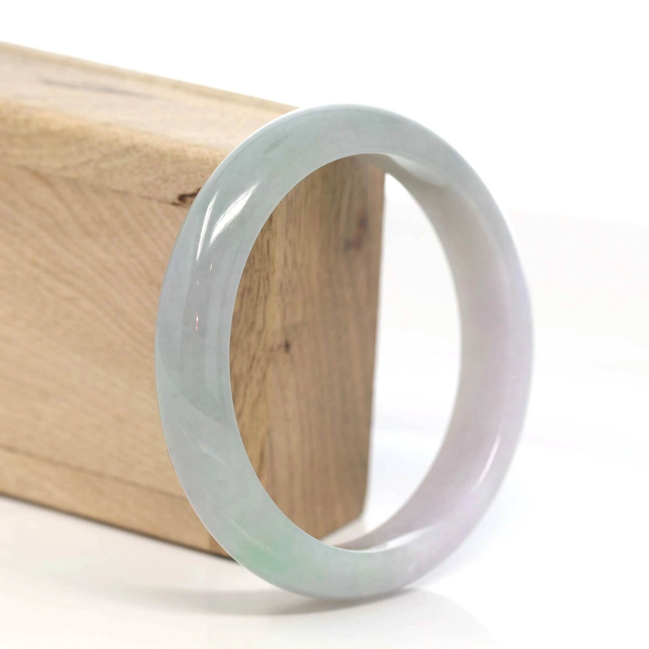 Genuine Burmese Purple Jadeite Jade Bangle Bracelet (58.7 mm) #T170