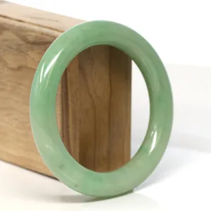 Genuine Burmese Yellow- Green Jadeite Jade Bangle (55.9 mm) #T479
