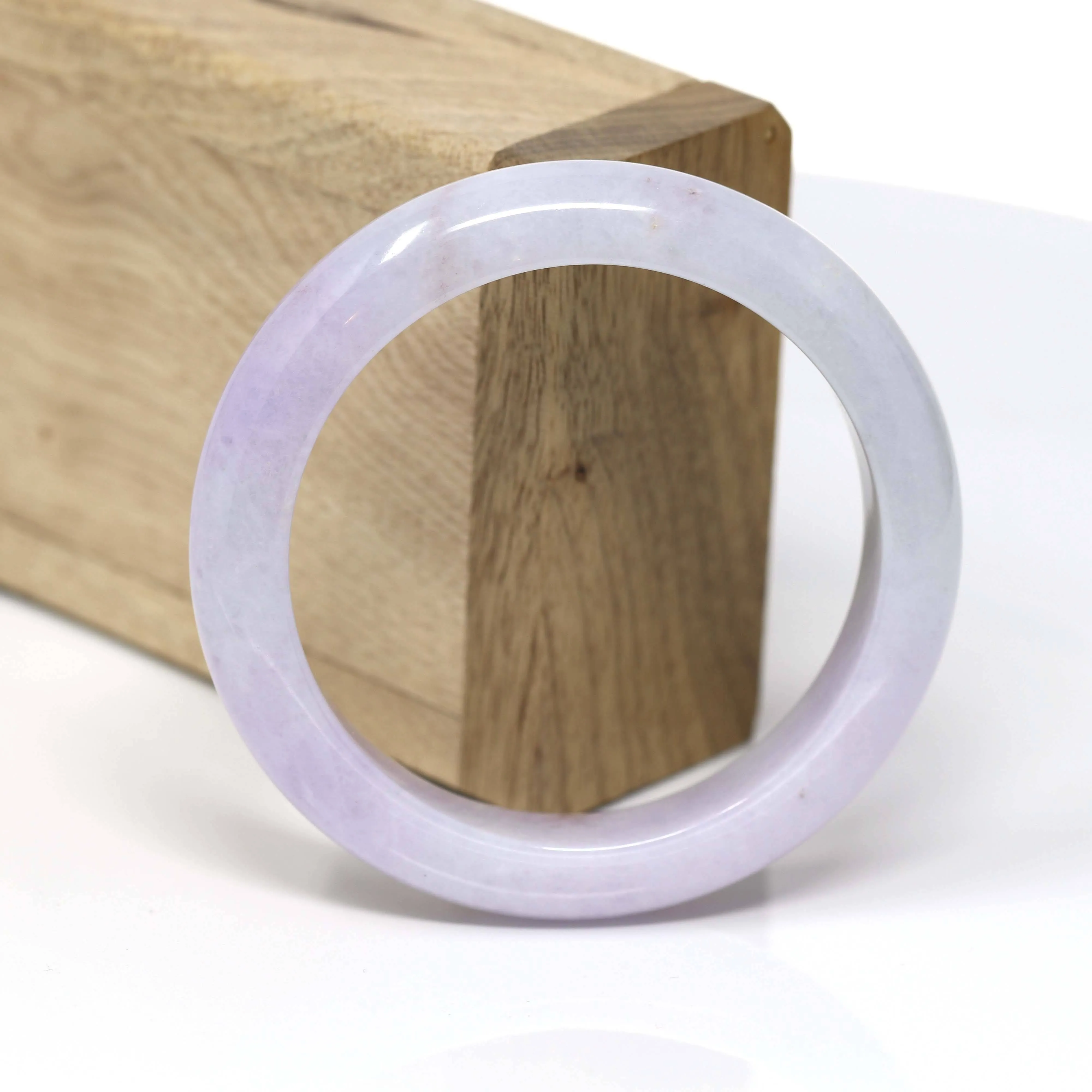 Genuine Lavender Jadeite Jade Bracelet Bangle ( 55.4 mm )#101