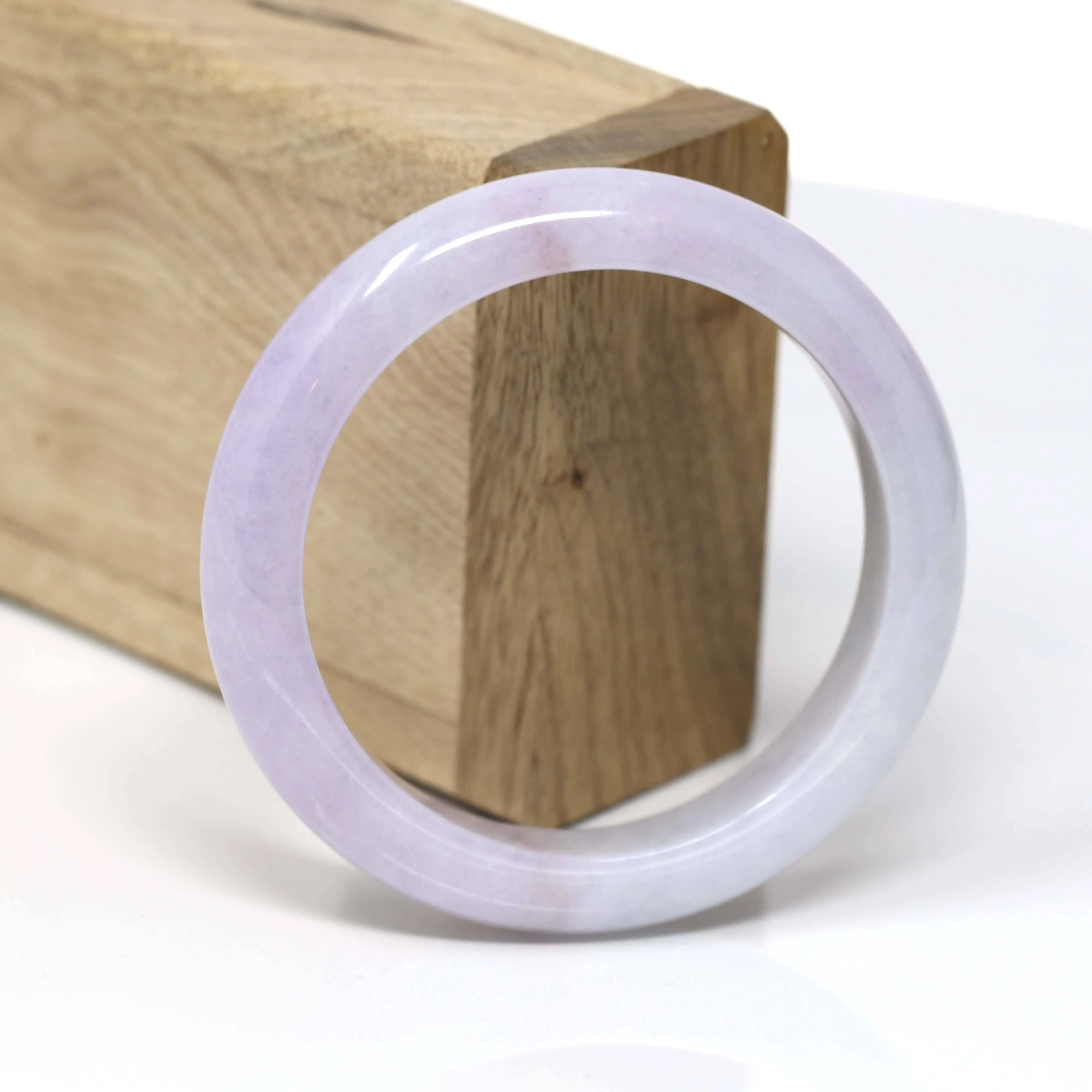 Genuine Lavender Jadeite Jade Bracelet Bangle ( 55.4 mm )#101