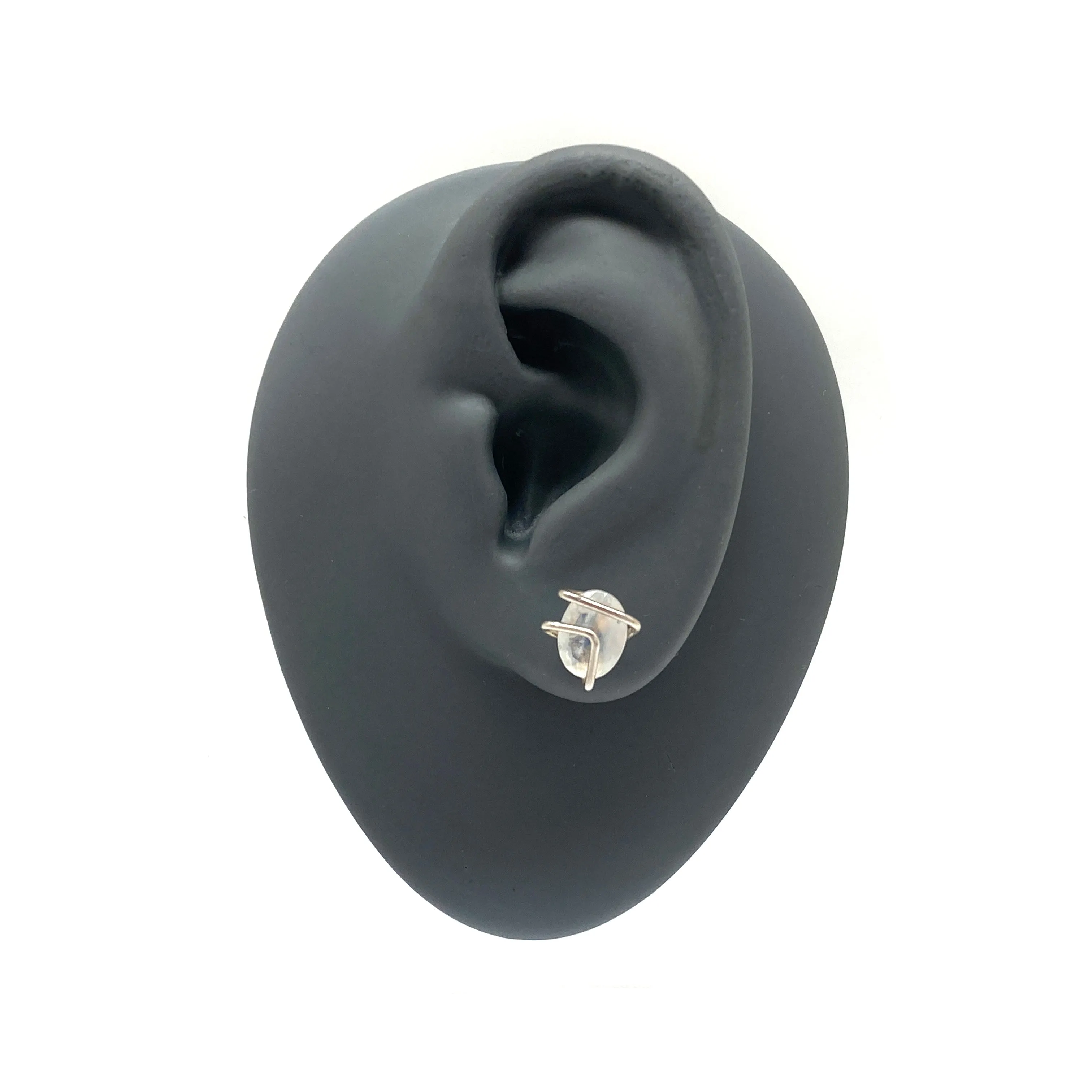 Geo Studs - Rainbow Moonstone