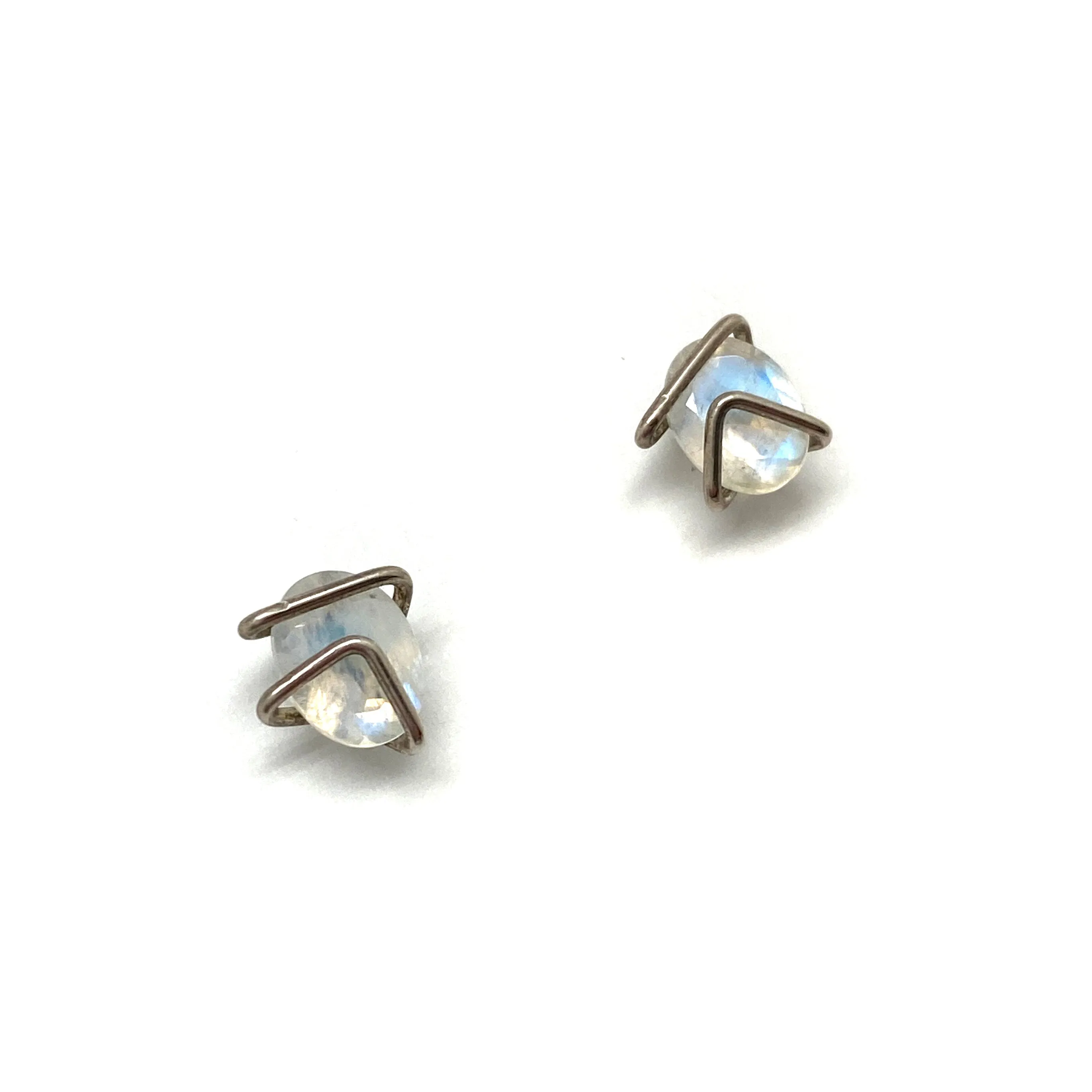 Geo Studs - Rainbow Moonstone