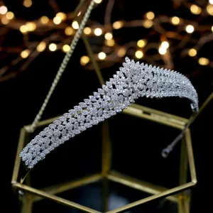 Gorgeous Crystals Pyramid Princess Bridal Tiara- Quinceanera Crown