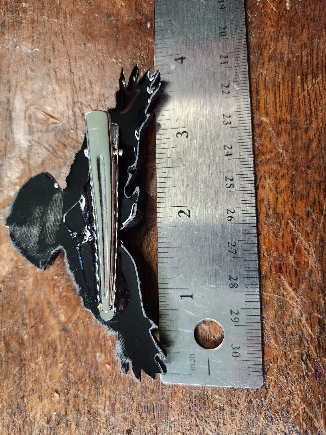 Goth raven hairlcip barrette