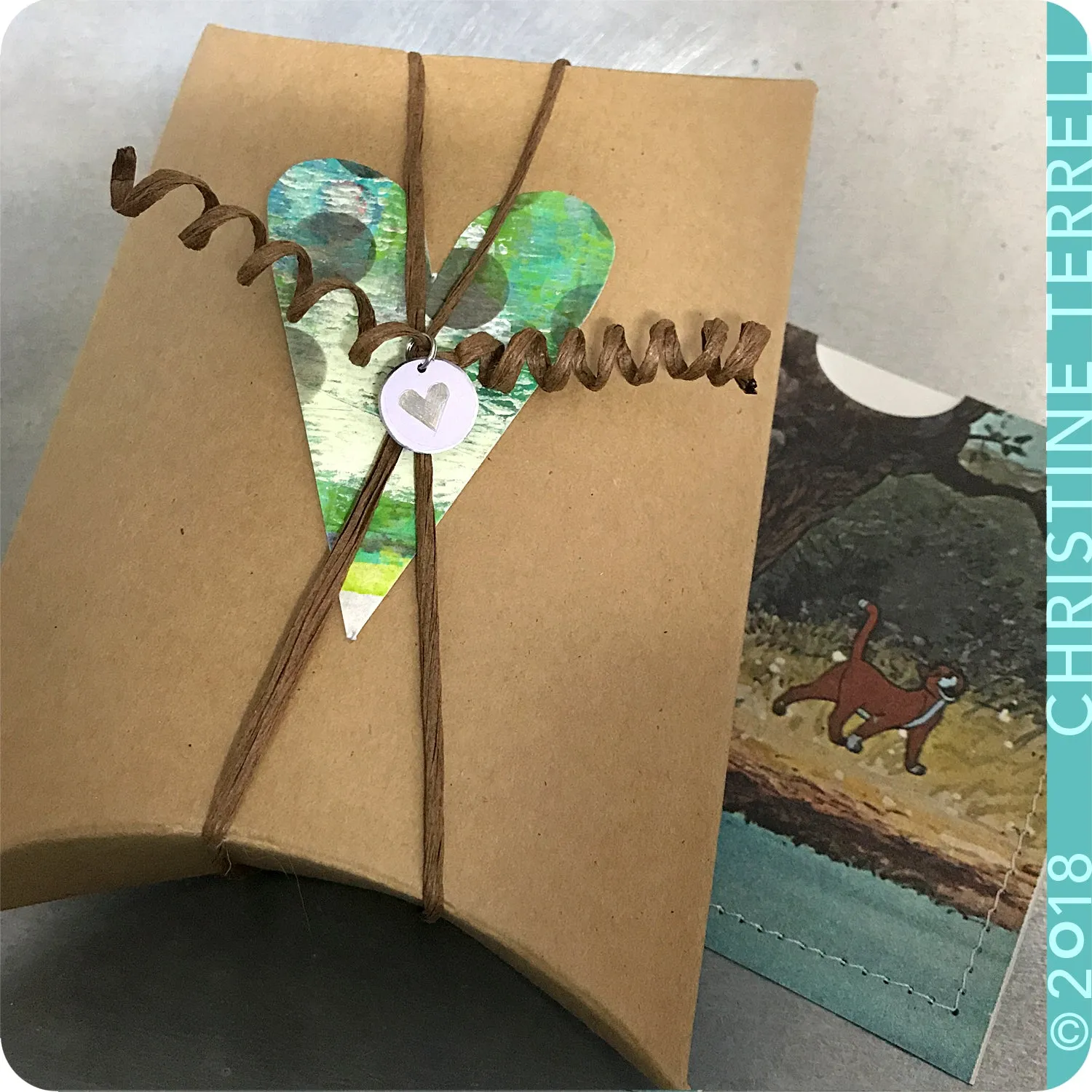 Green Leaves & Flowers in White Zero Waste Tin Chandelier Earrings