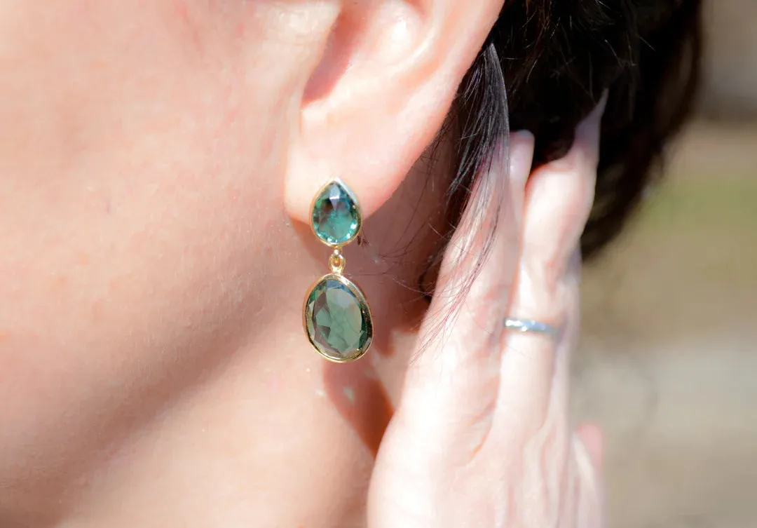 Green Tourmaline Earrings