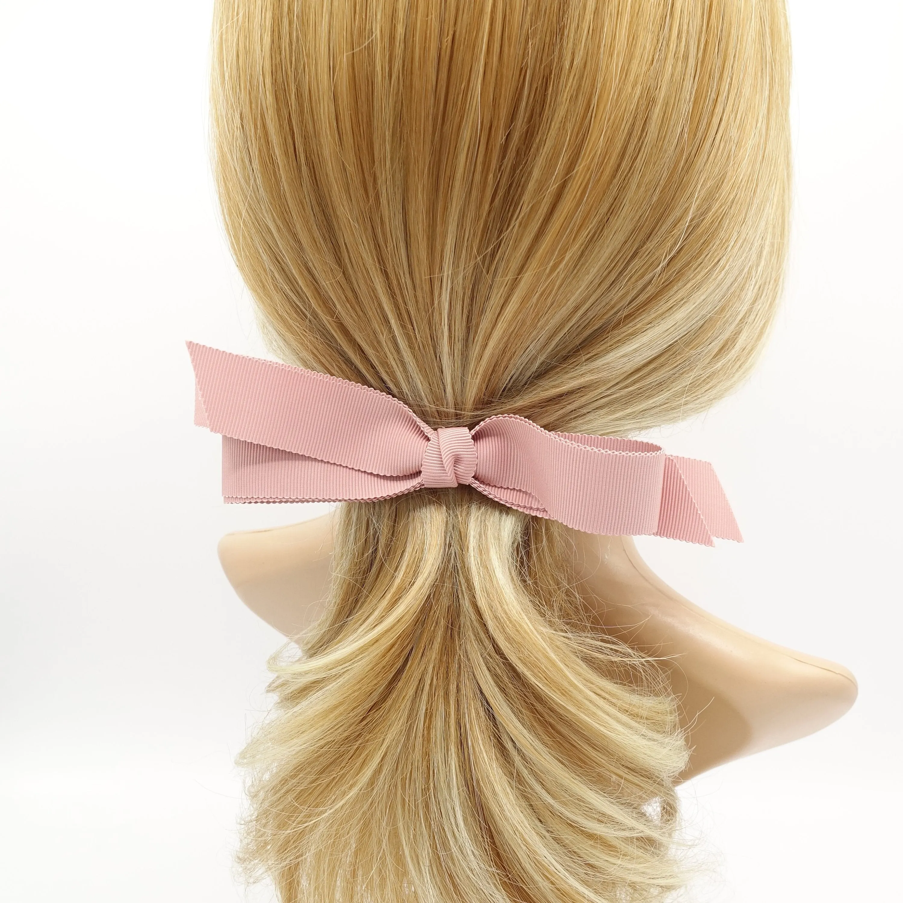 gross grain hair bow narrow ribbon hair accessory for women