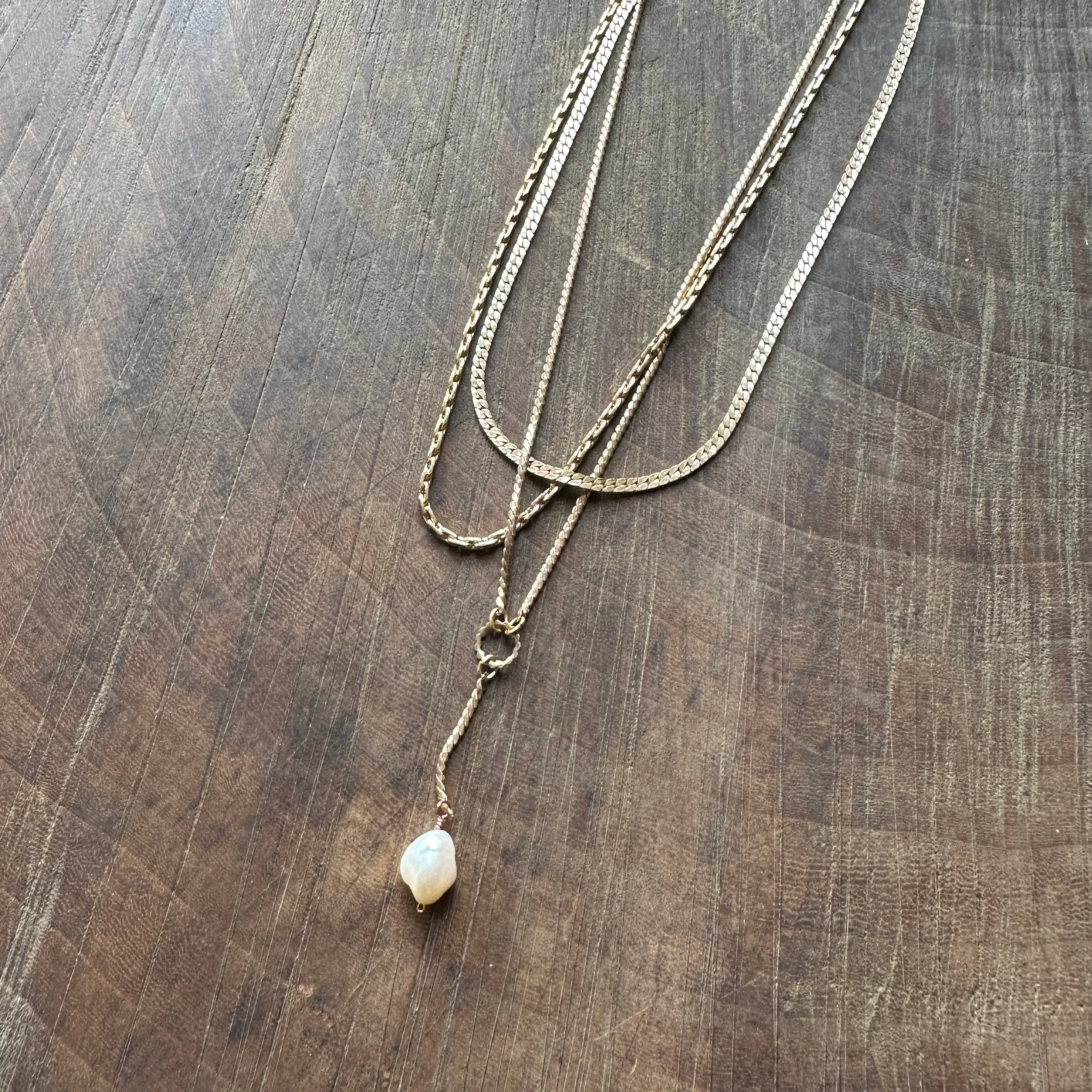 Hailey Gerrits // Palmer Necklace Pearl