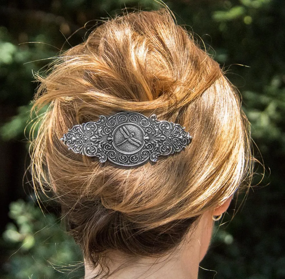 Hair Clip, Barrette, Crane