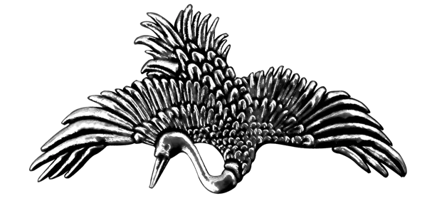 Hair Clip, Barrette, Crane