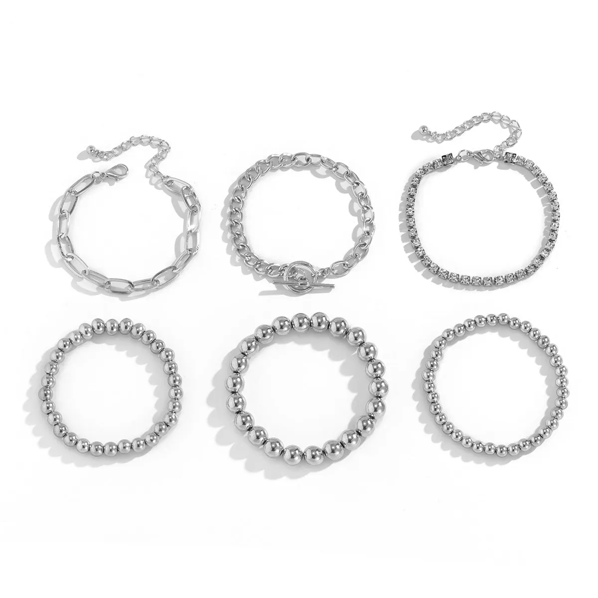 Hip Hop Harajuku Creative OT Buckle Hollow Chain Bracelet