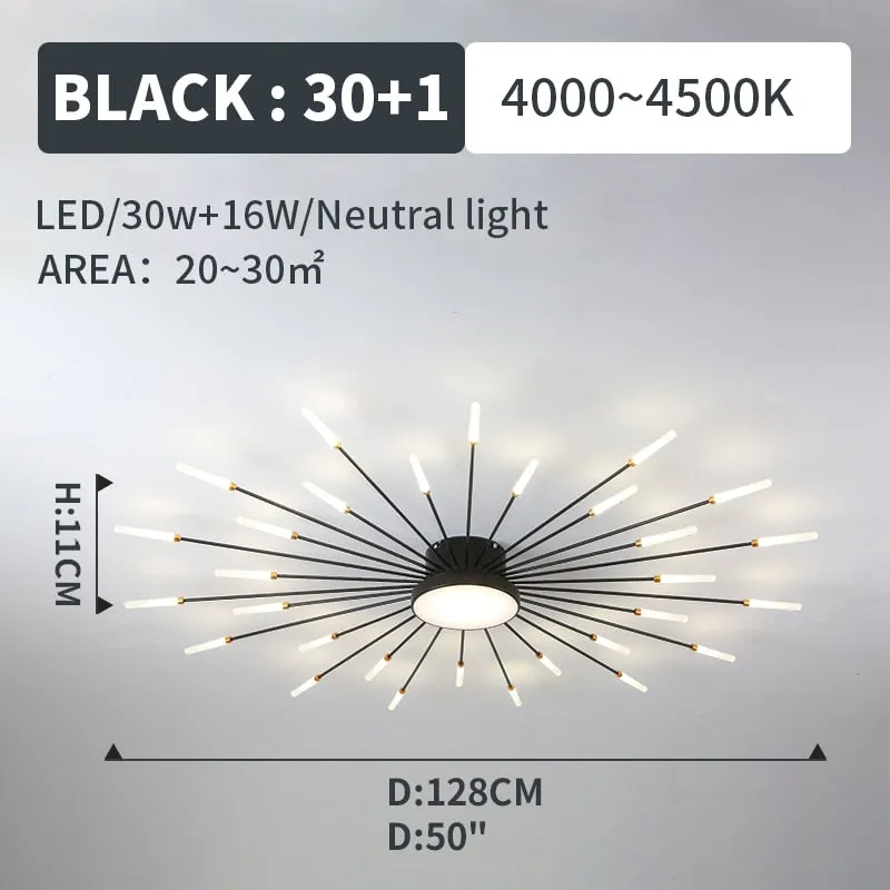 Hot sale fireworks led Chandelier For Living Room Bedroom Home chandelier Modern Led Ceiling Chandelier Lamp Lighting chandelier