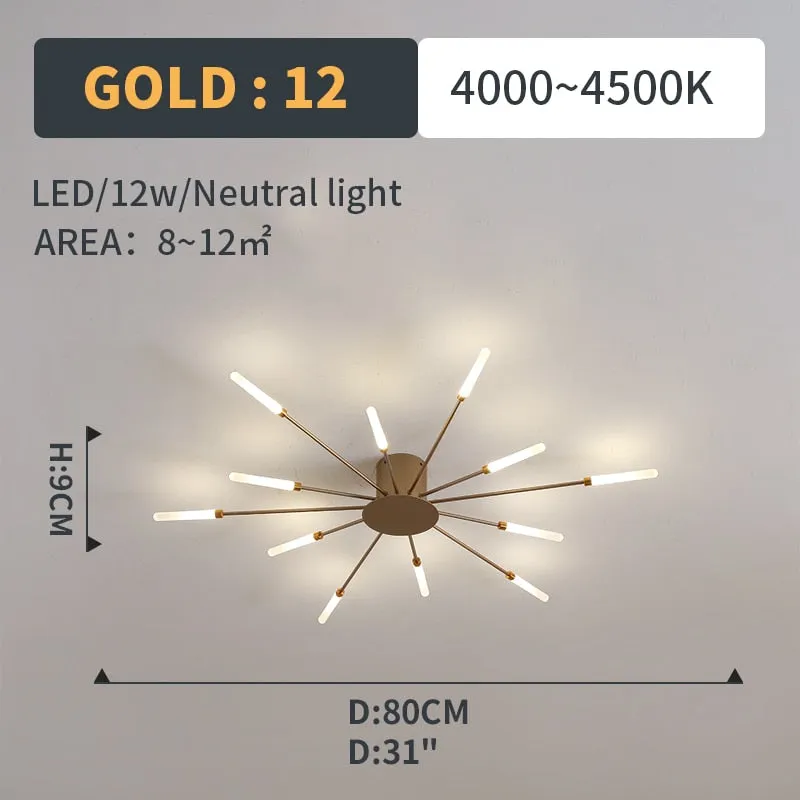Hot sale fireworks led Chandelier For Living Room Bedroom Home chandelier Modern Led Ceiling Chandelier Lamp Lighting chandelier