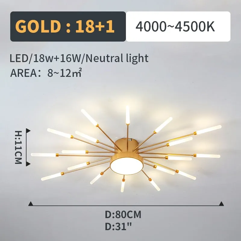 Hot sale fireworks led Chandelier For Living Room Bedroom Home chandelier Modern Led Ceiling Chandelier Lamp Lighting chandelier