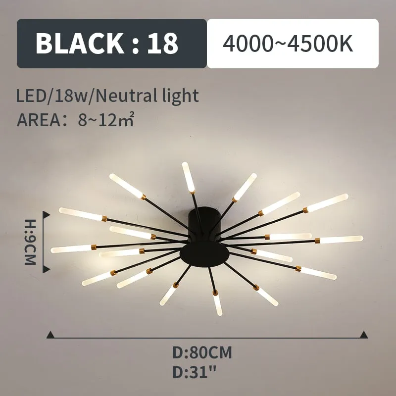 Hot sale fireworks led Chandelier For Living Room Bedroom Home chandelier Modern Led Ceiling Chandelier Lamp Lighting chandelier