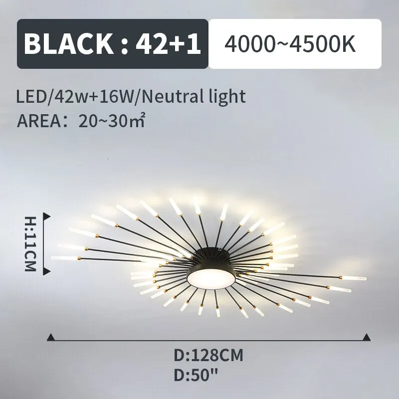 Hot sale fireworks led Chandelier For Living Room Bedroom Home chandelier Modern Led Ceiling Chandelier Lamp Lighting chandelier