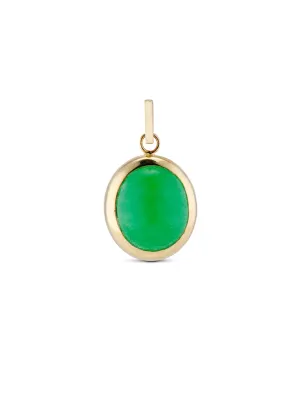 Jade Bubble, 14K Yellow Gold Pendant