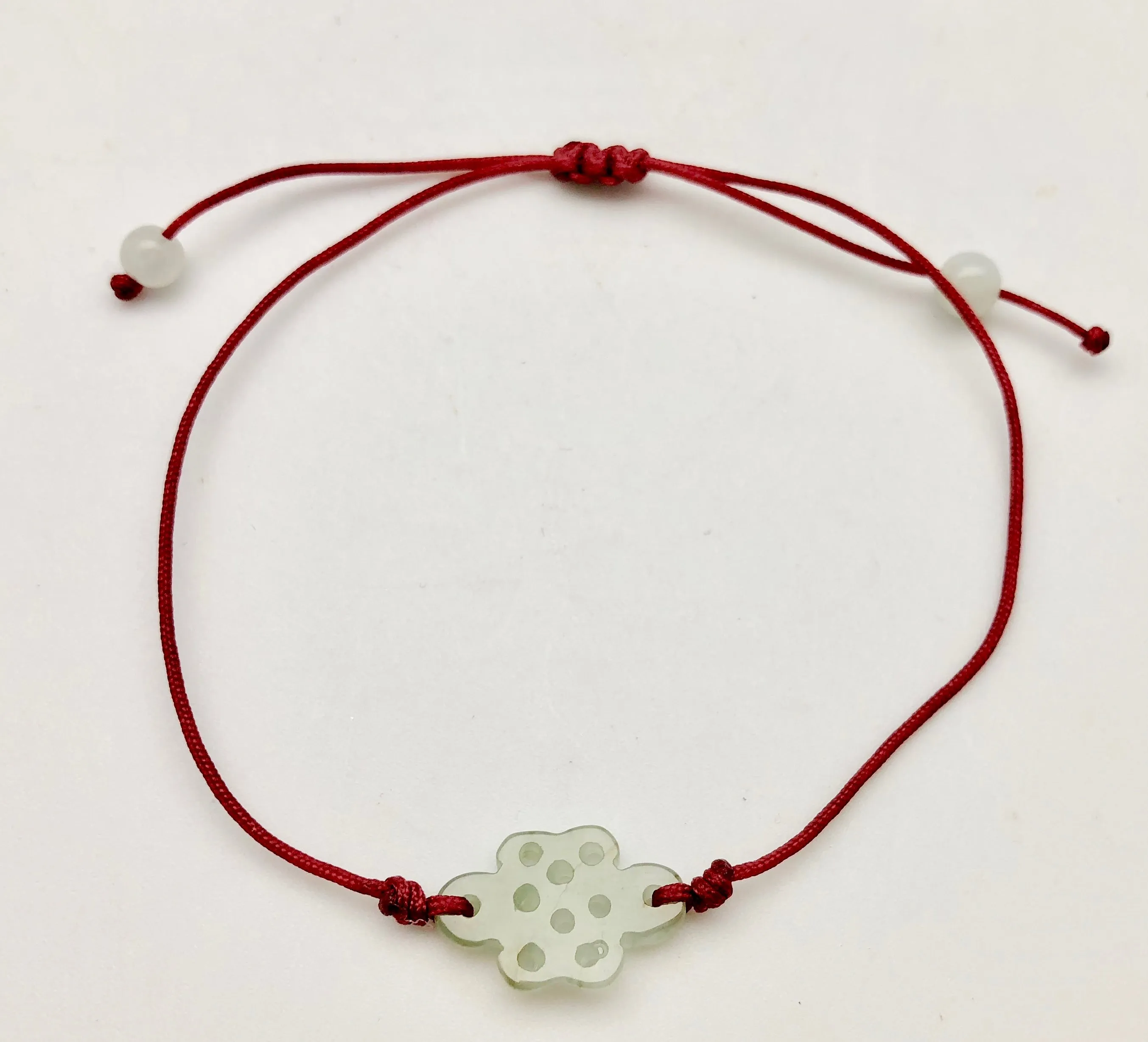 Jade by Nikolai Endless Knot Red String Charm Bracelet - Endless Good Fortune