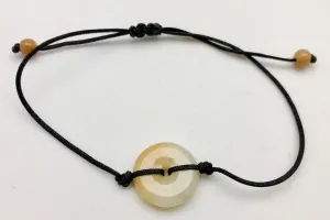 Jade by Nikolai Honey Jade Circle Charm Bracelet - Hope and Health