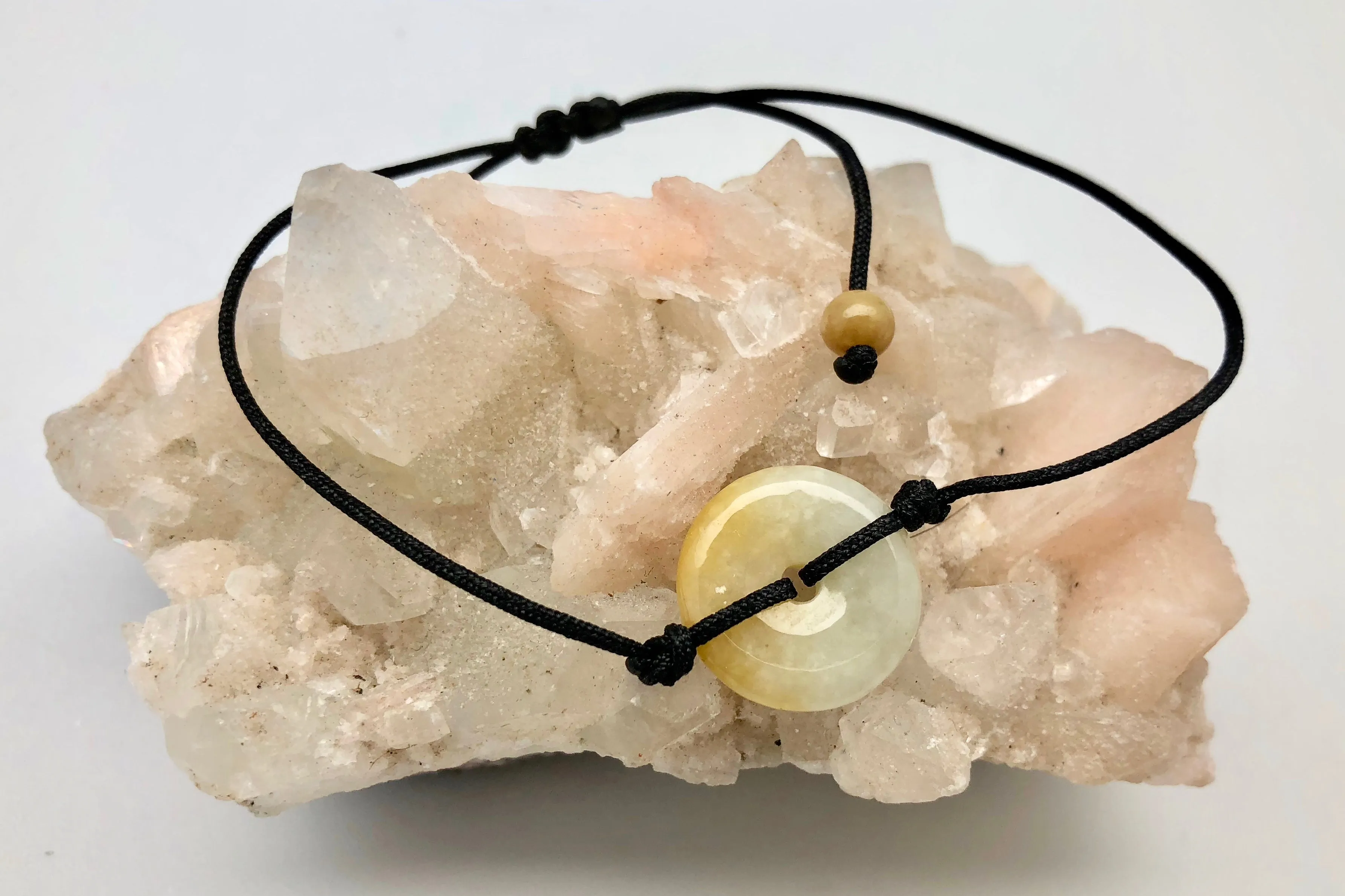 Jade by Nikolai Honey Jade Circle Charm Bracelet - Hope and Health