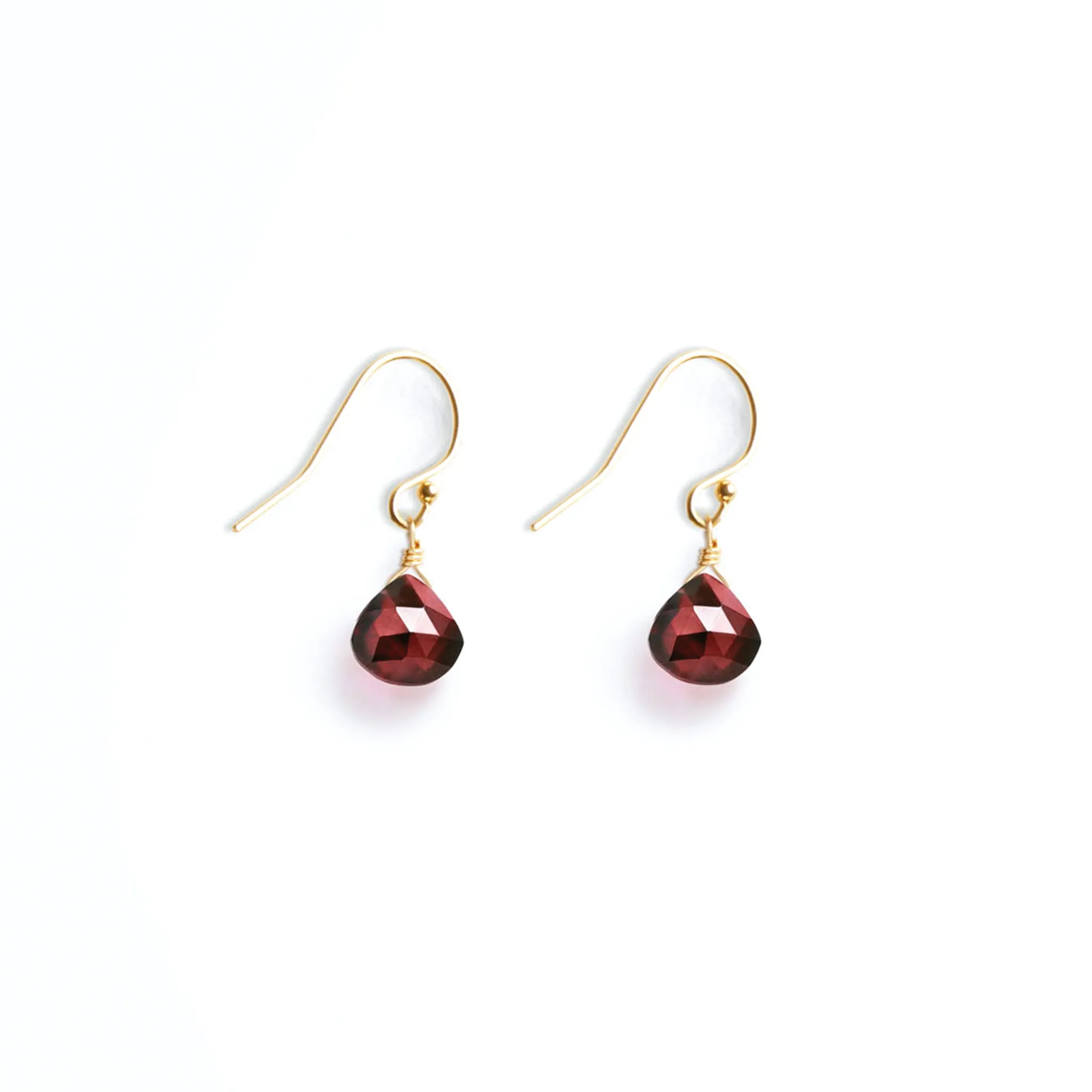 January Garnet Birthstone Isla Drop Earrings