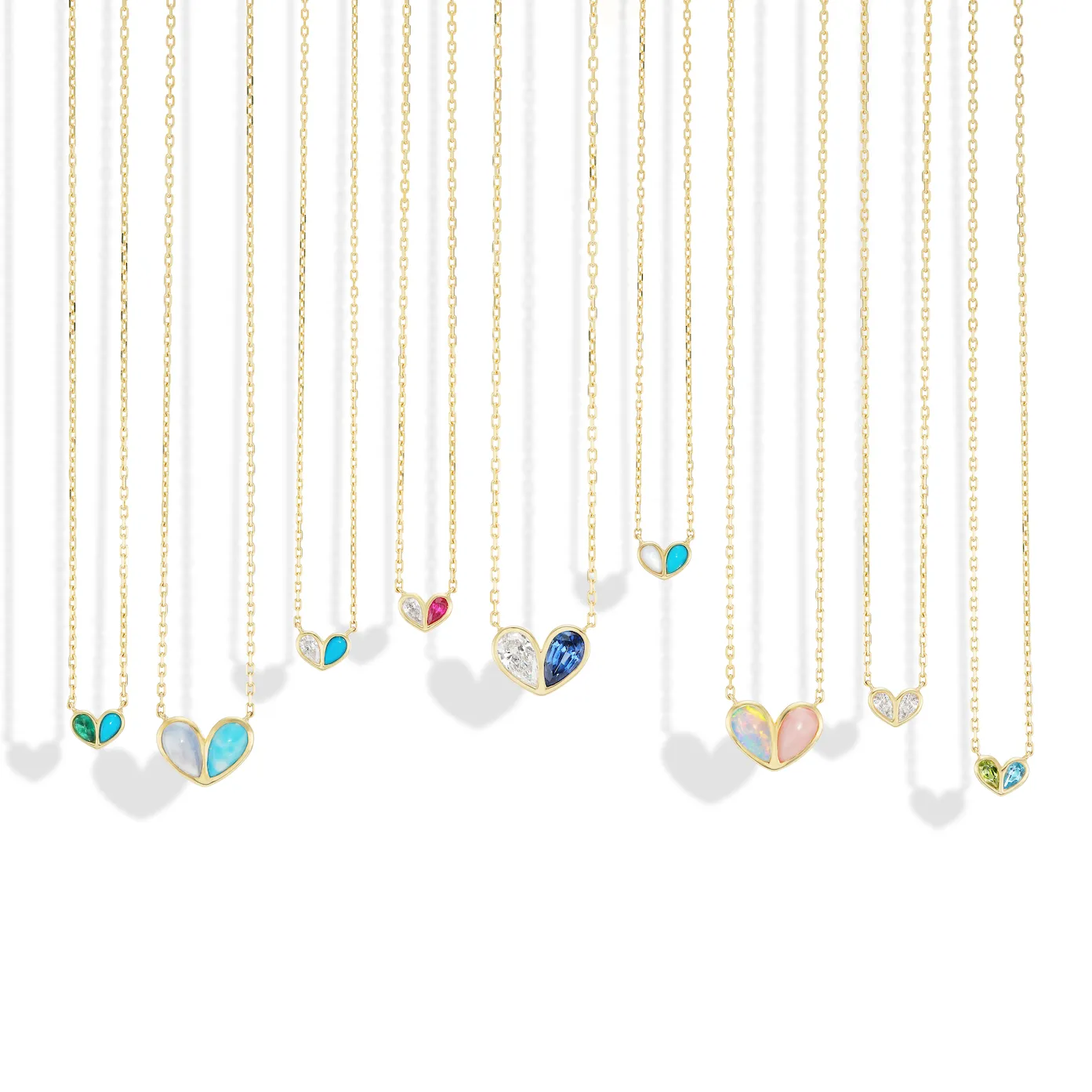 Jumbo Sweetheart Necklace Aquamarine & Larimar