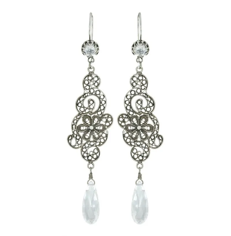 La Vie en Rose chandelier earrings